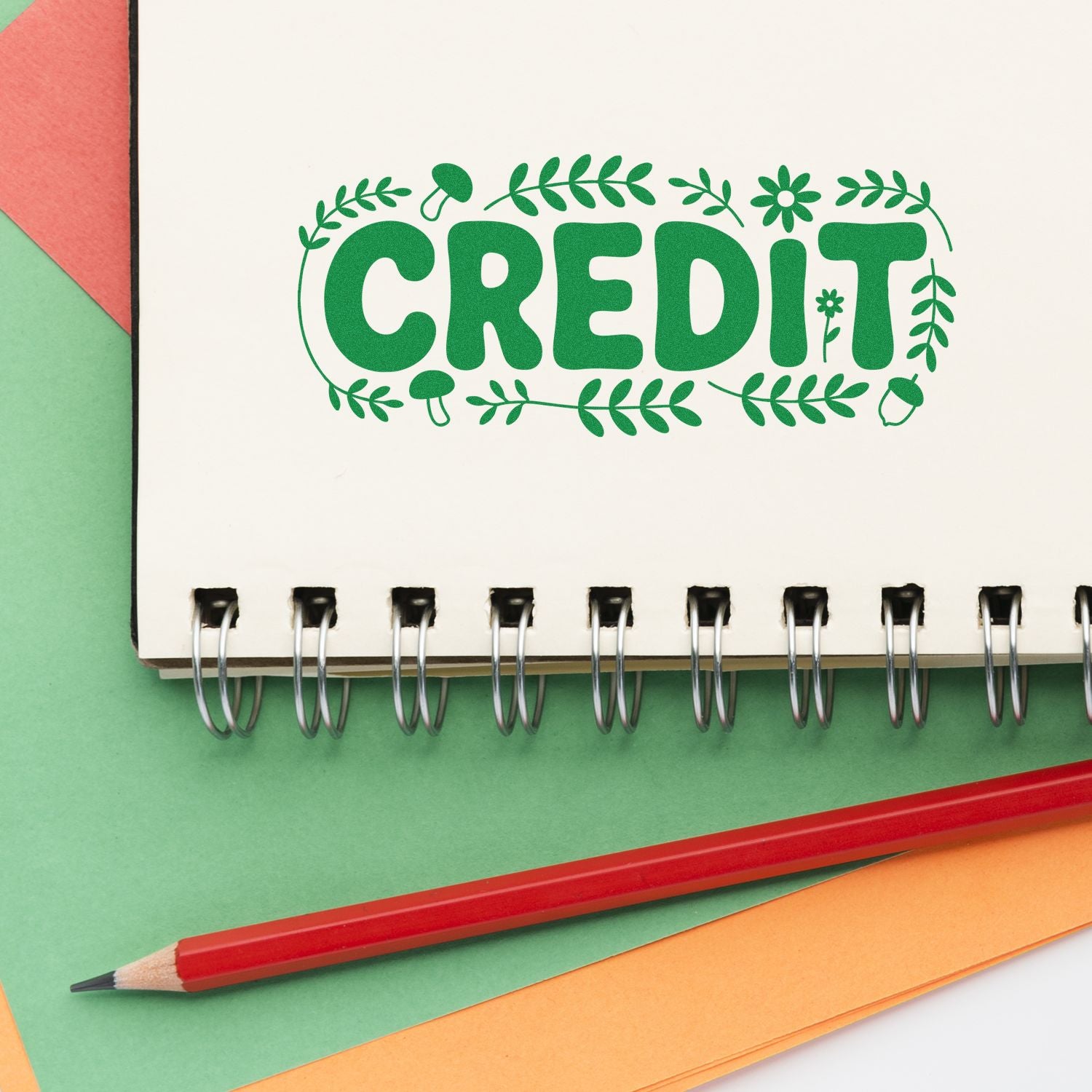 Blooming Forest Credit Self-Inking Stamp