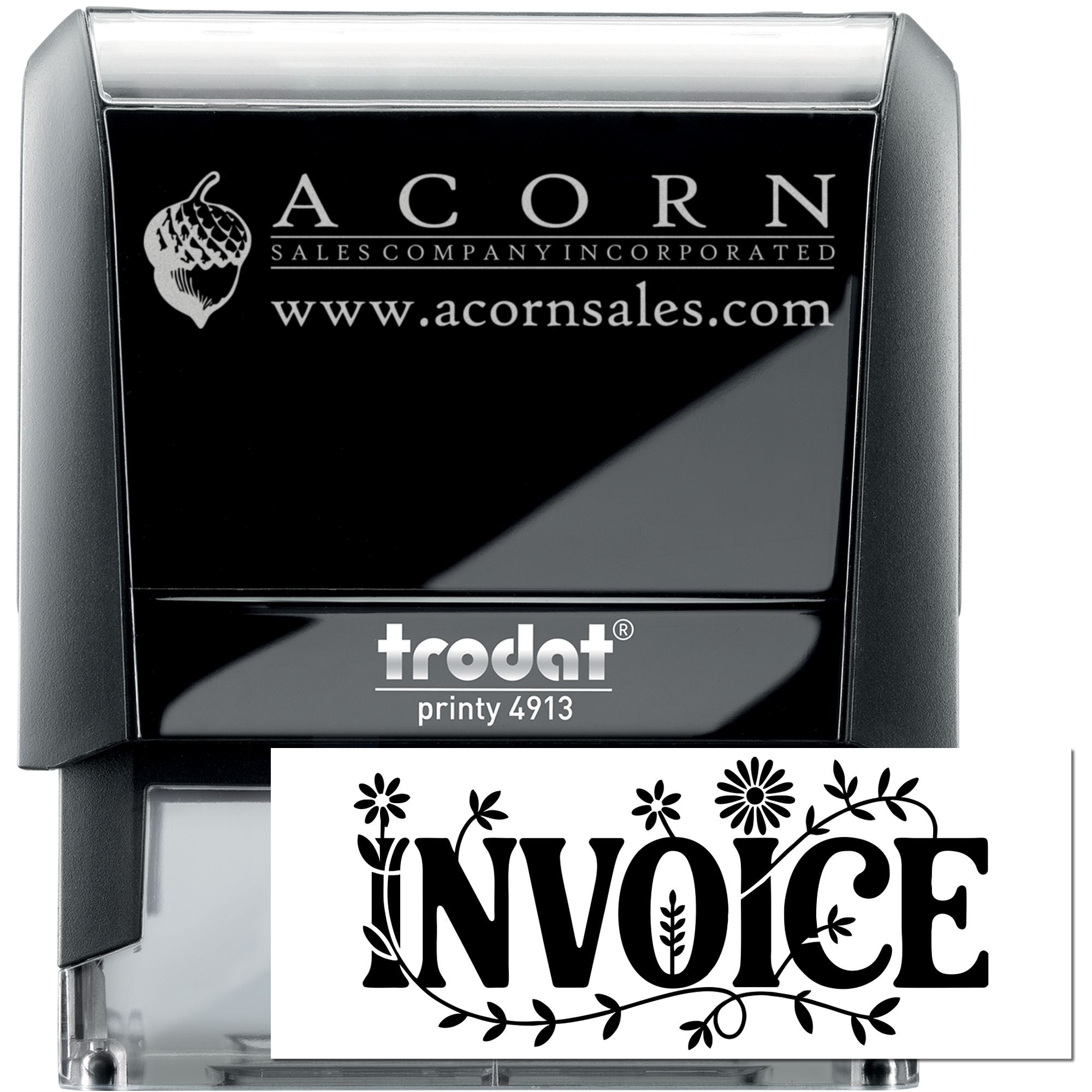 Blooming Invoice Boutique Self-Inking Stamp