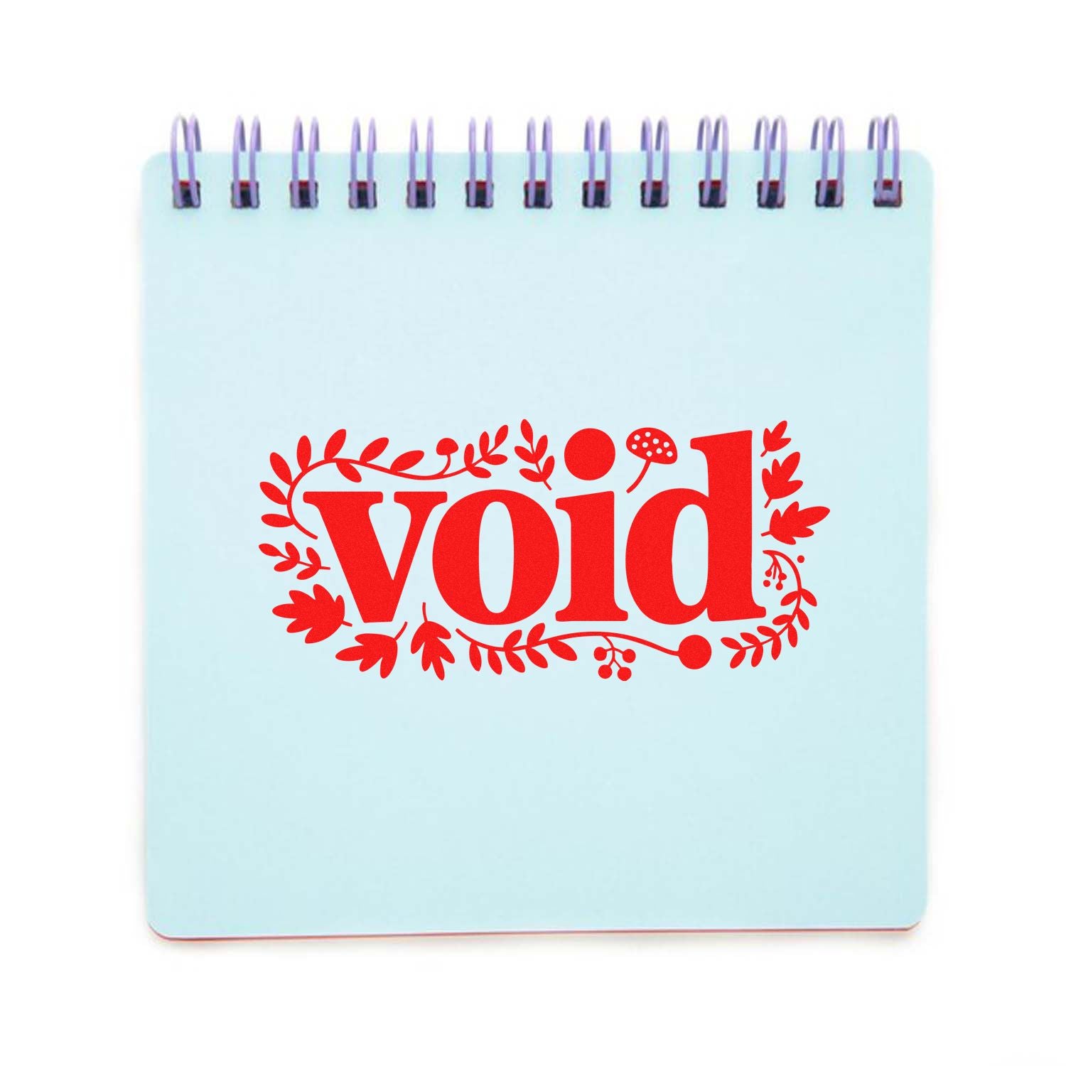 Void floral rubber stamp design for scrapbooking, journaling, and handmade stationery
