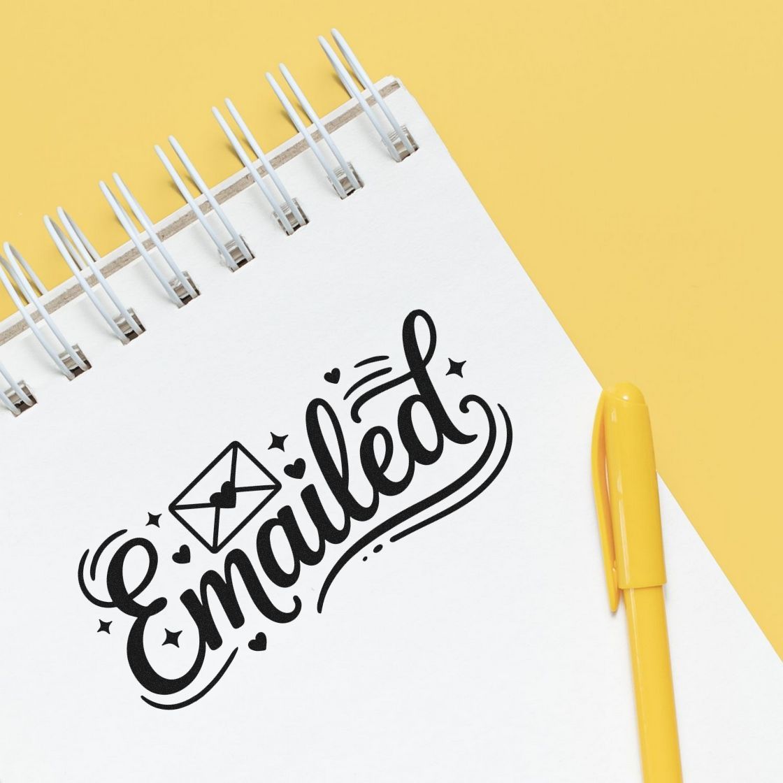 Emailed rubber stamp design for tracking sent documents and office correspondence