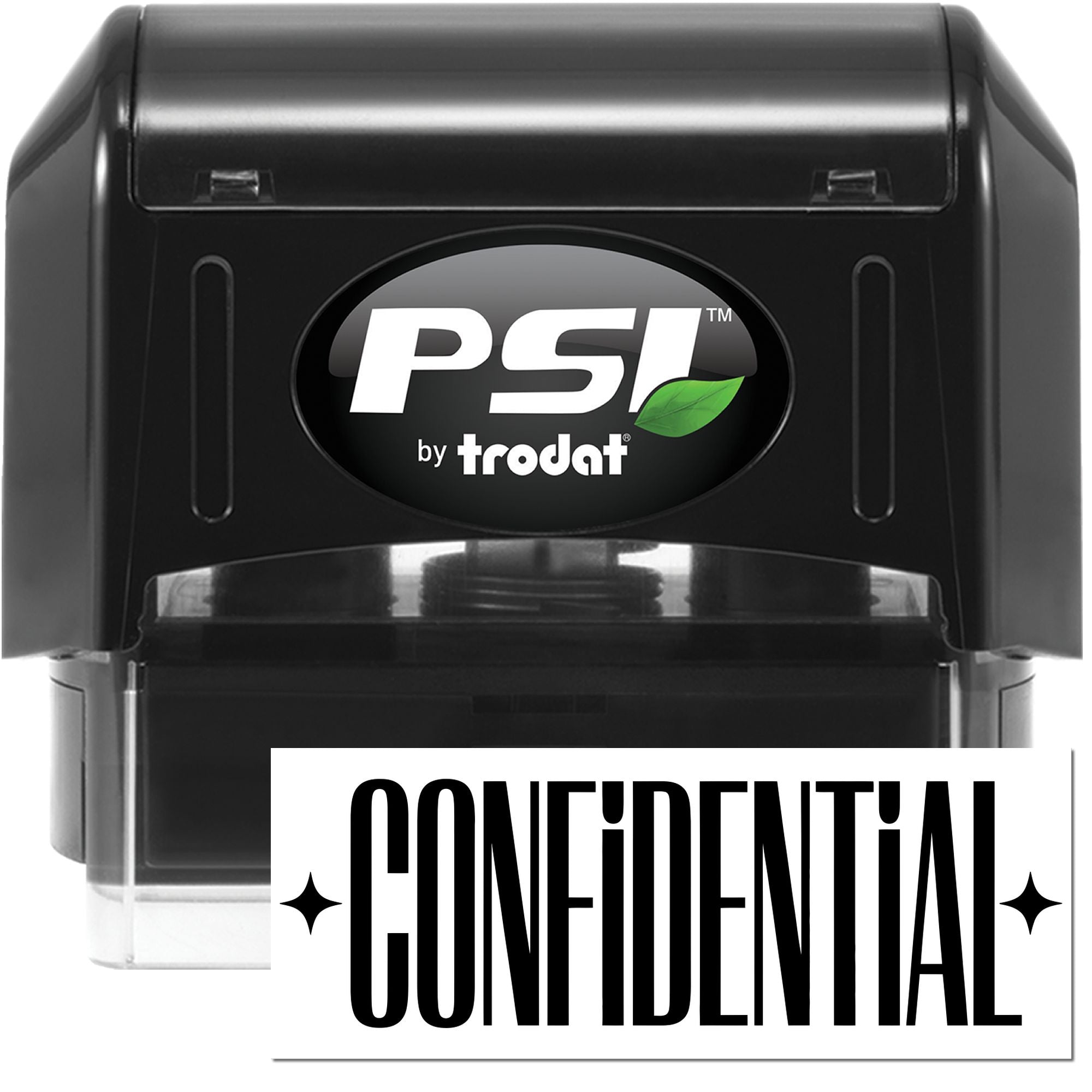 PSI by Trodat confidential self-inking rubber stamp for marking documents and files