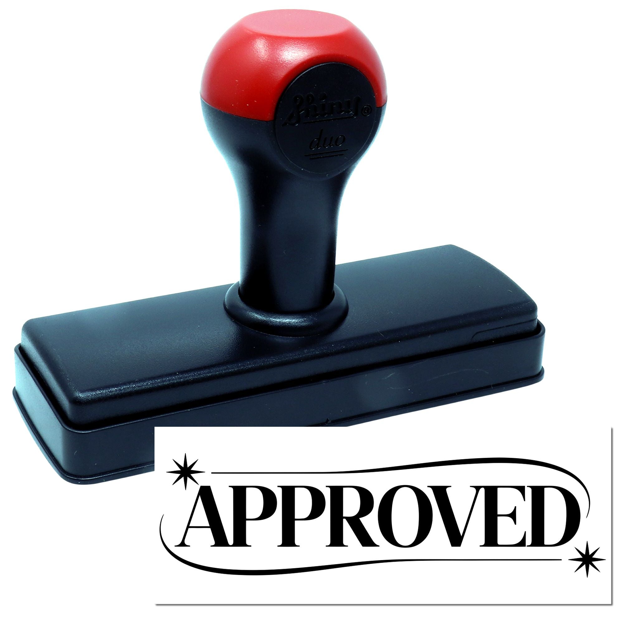 Self-inking APPROVED rubber stamp for office document approval and fast workflow marking