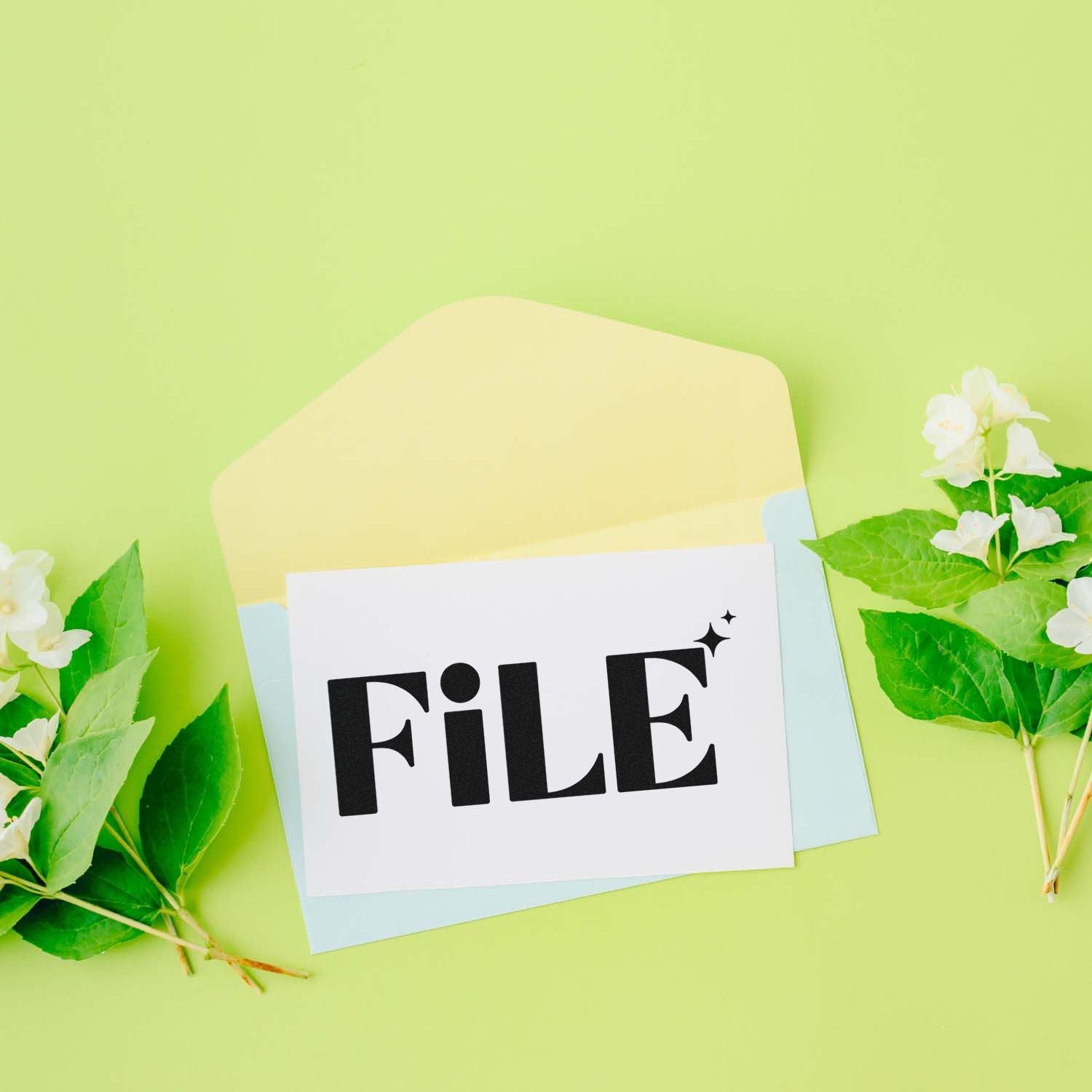 FILE rubber stamp on stationery, ideal for office document filing, organization, and labeling.