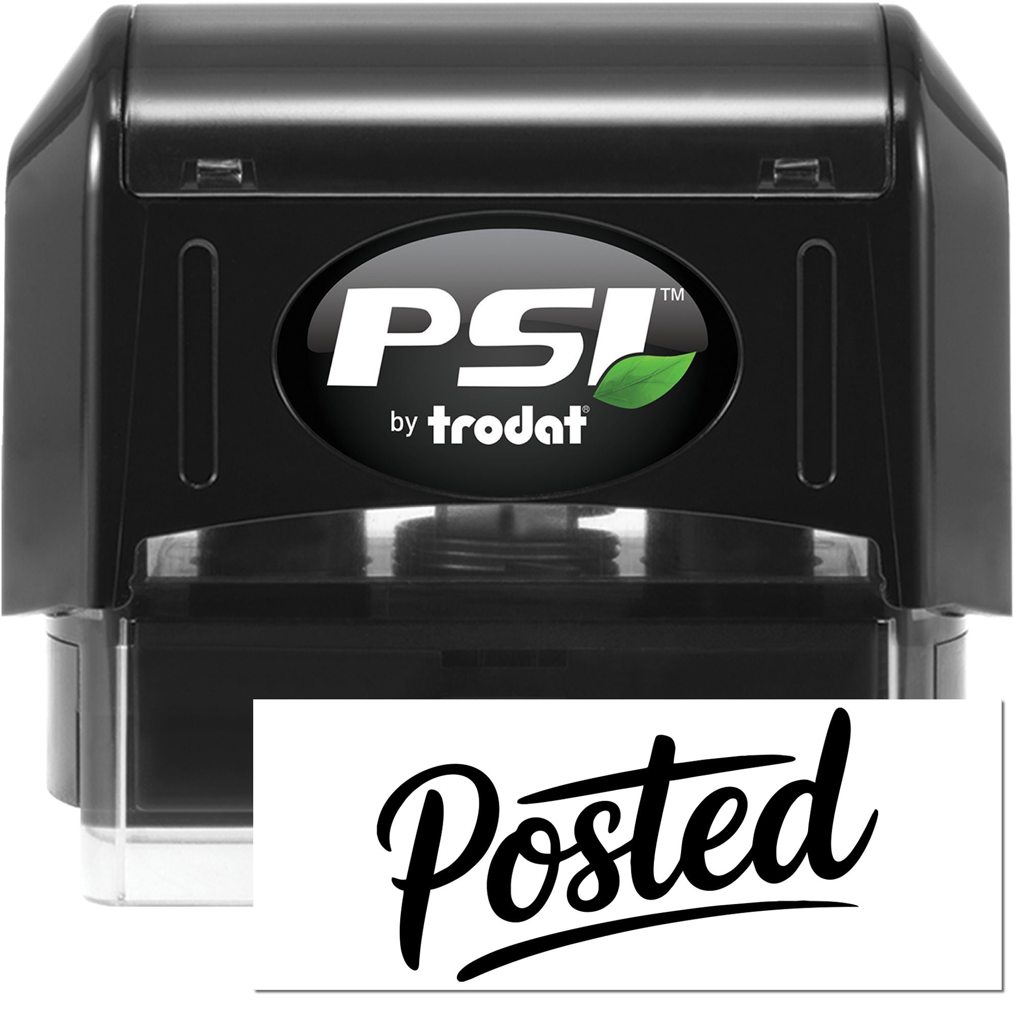 PSI by Trodat self-inking rubber stamp with Posted imprint for fast mail and document processing