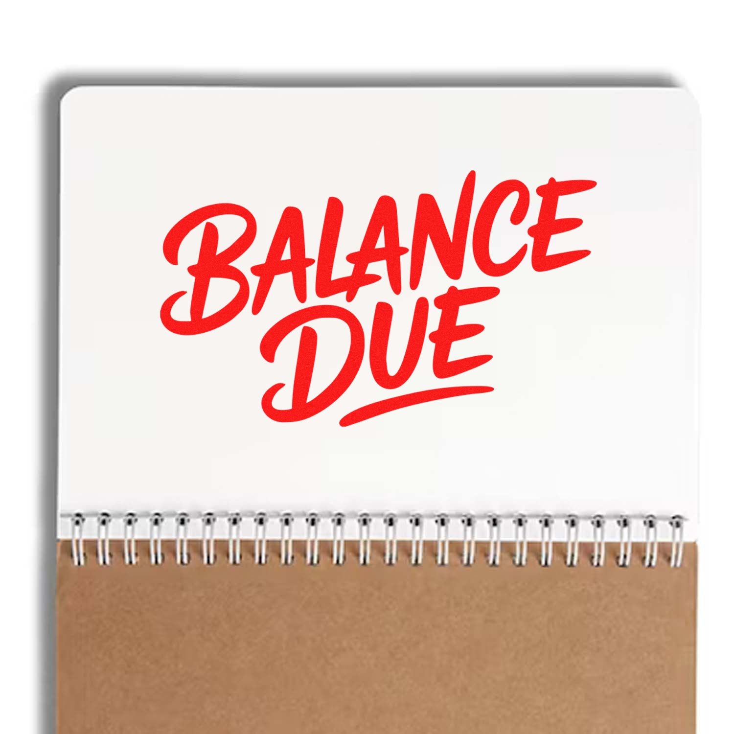 Red Balance Due rubber stamp design for invoices and billing reminders