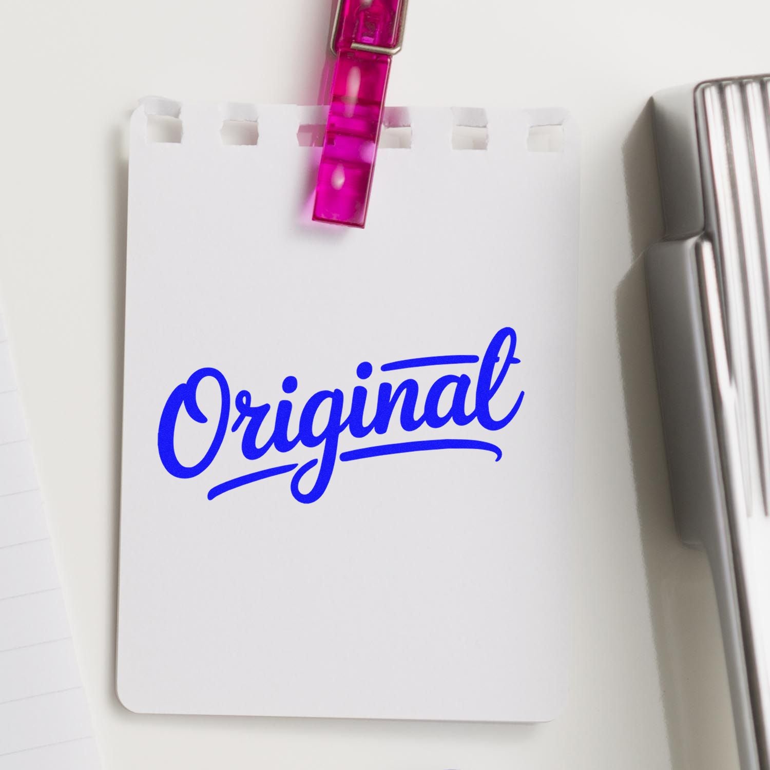 Custom rubber stamp imprint reading Original on white paper for branding, labeling, and document marking.