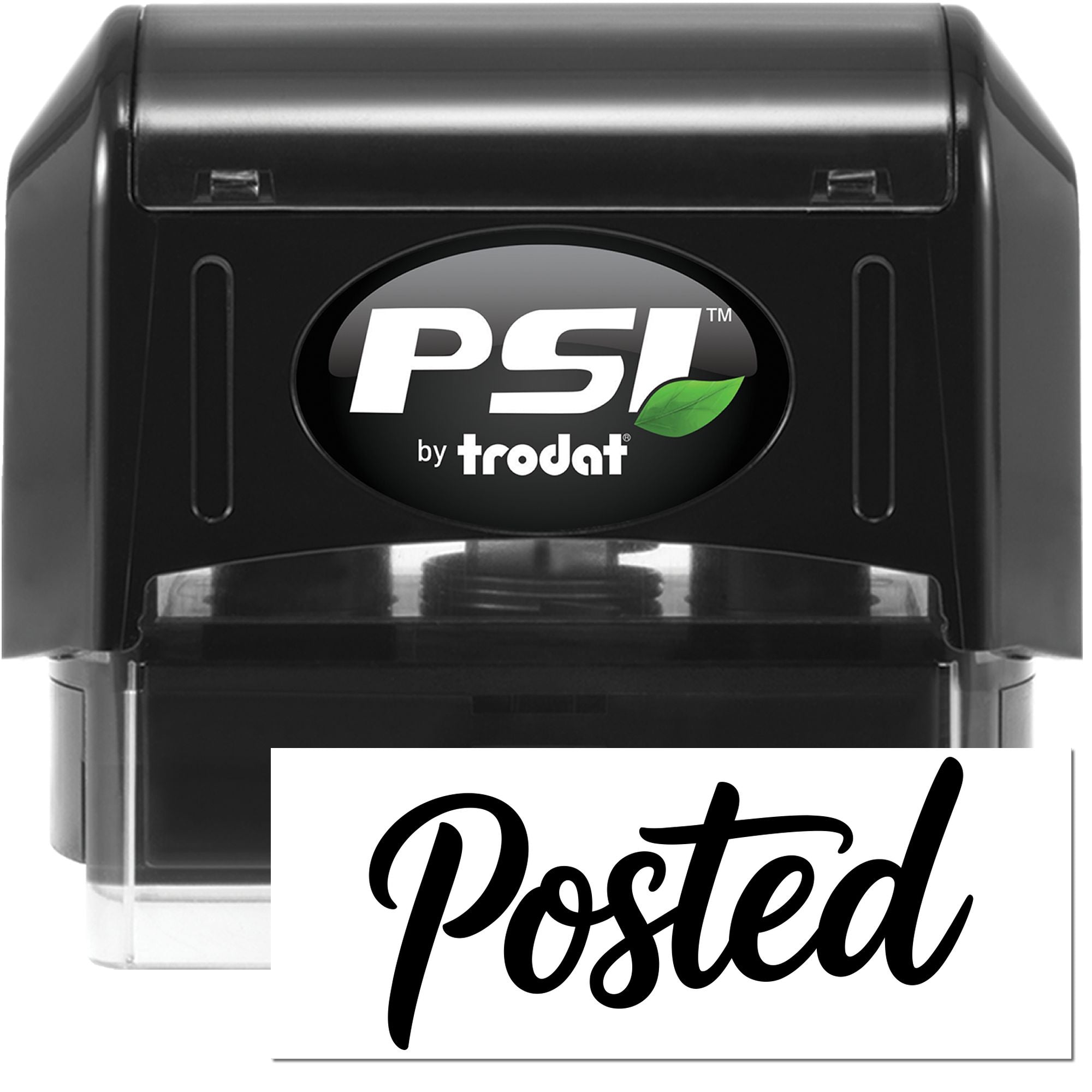 PSI by Trodat self-inking rubber stamp with Posted imprint for office mail and document marking.