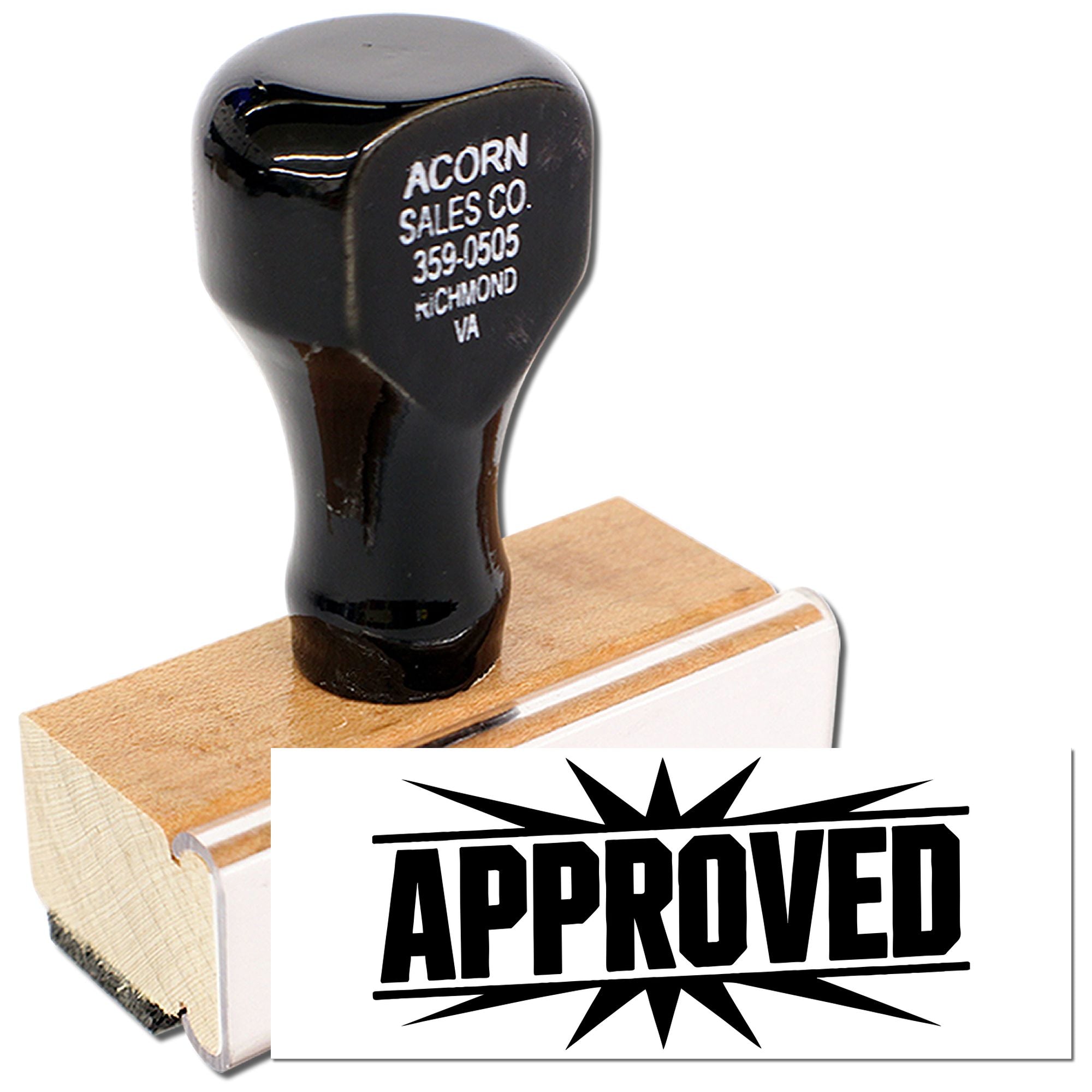 Custom rubber stamp with APPROVED imprint for business and office documents