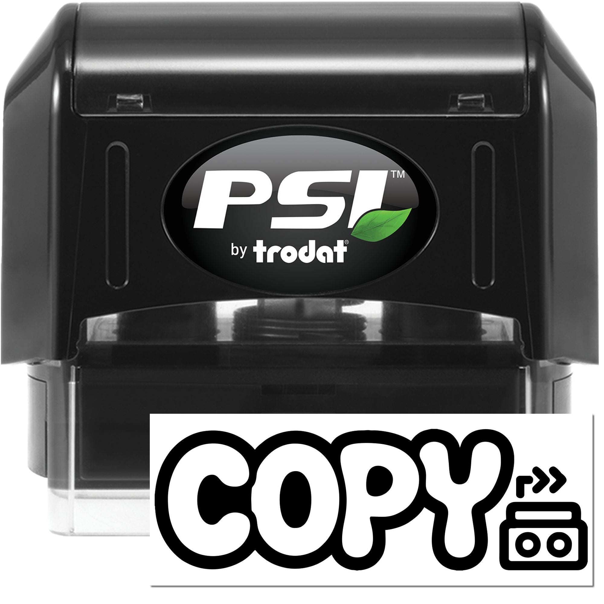 PSI by Trodat self-inking rubber stamp with COPY mark for labeling duplicate office documents and files