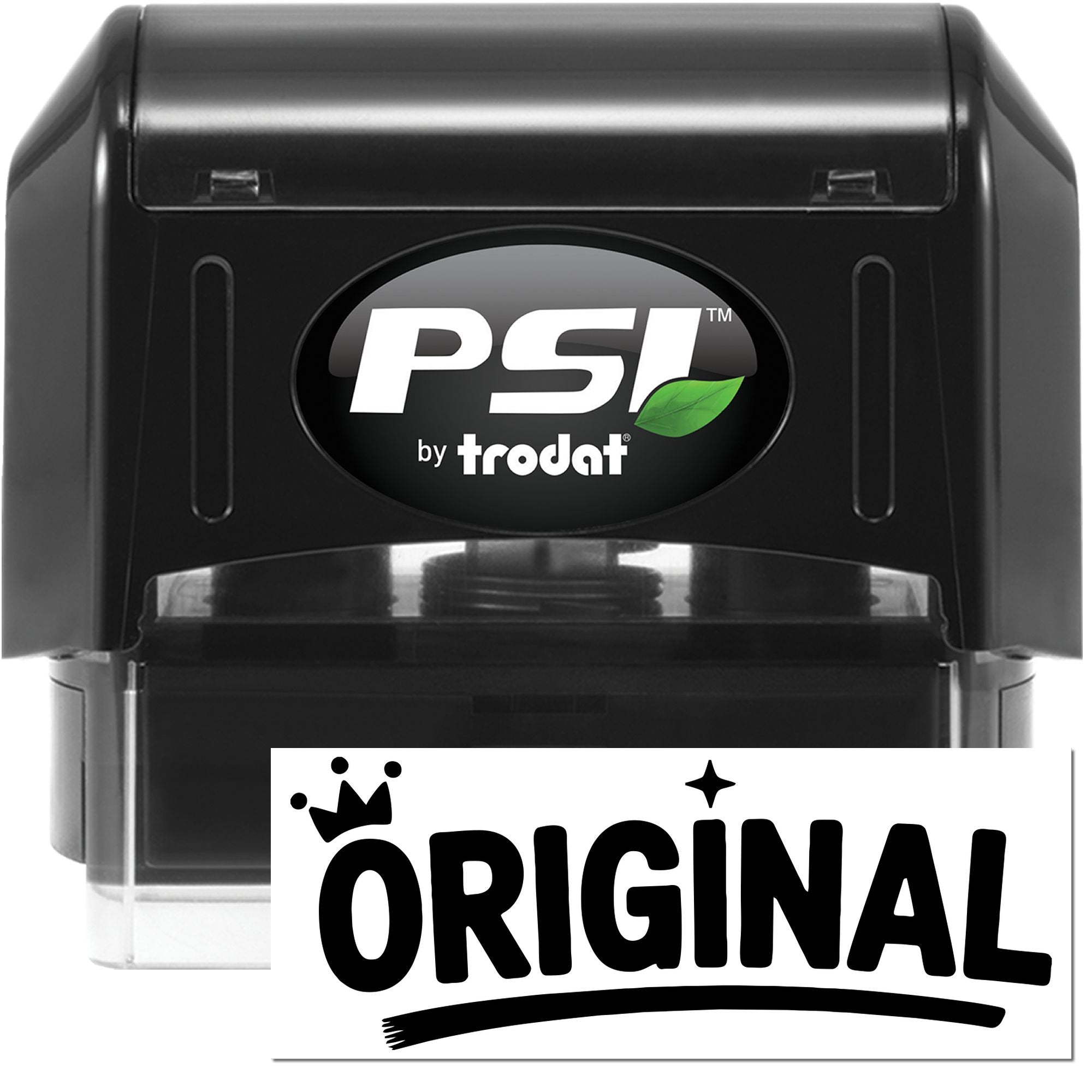 PSI by Trodat self-inking rubber stamp with custom Original imprint
