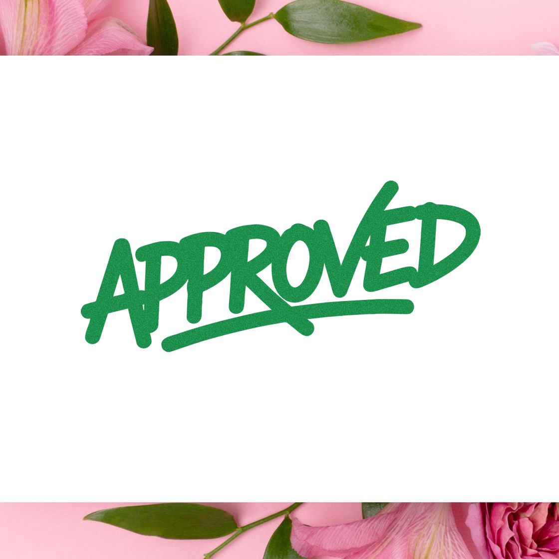 Green APPROVED rubber stamp graphic for office documents, business approvals, and paperwork marking.