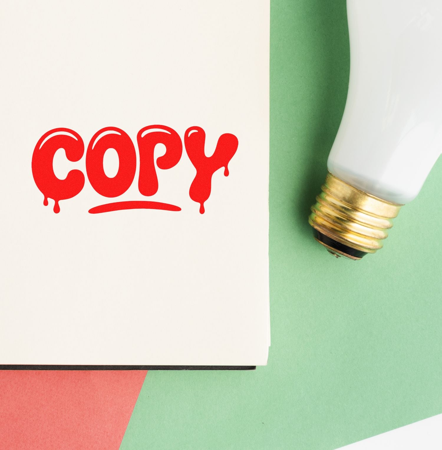 Red COPY rubber stamp imprint on paper, ideal for office document marking and duplicate file identification.