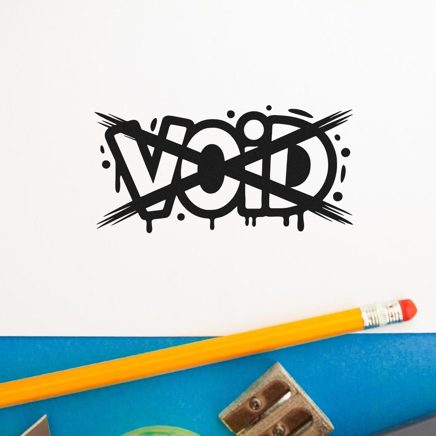 VOID rubber stamp impression on paper, ideal for marking documents as canceled, rejected, or invalid.