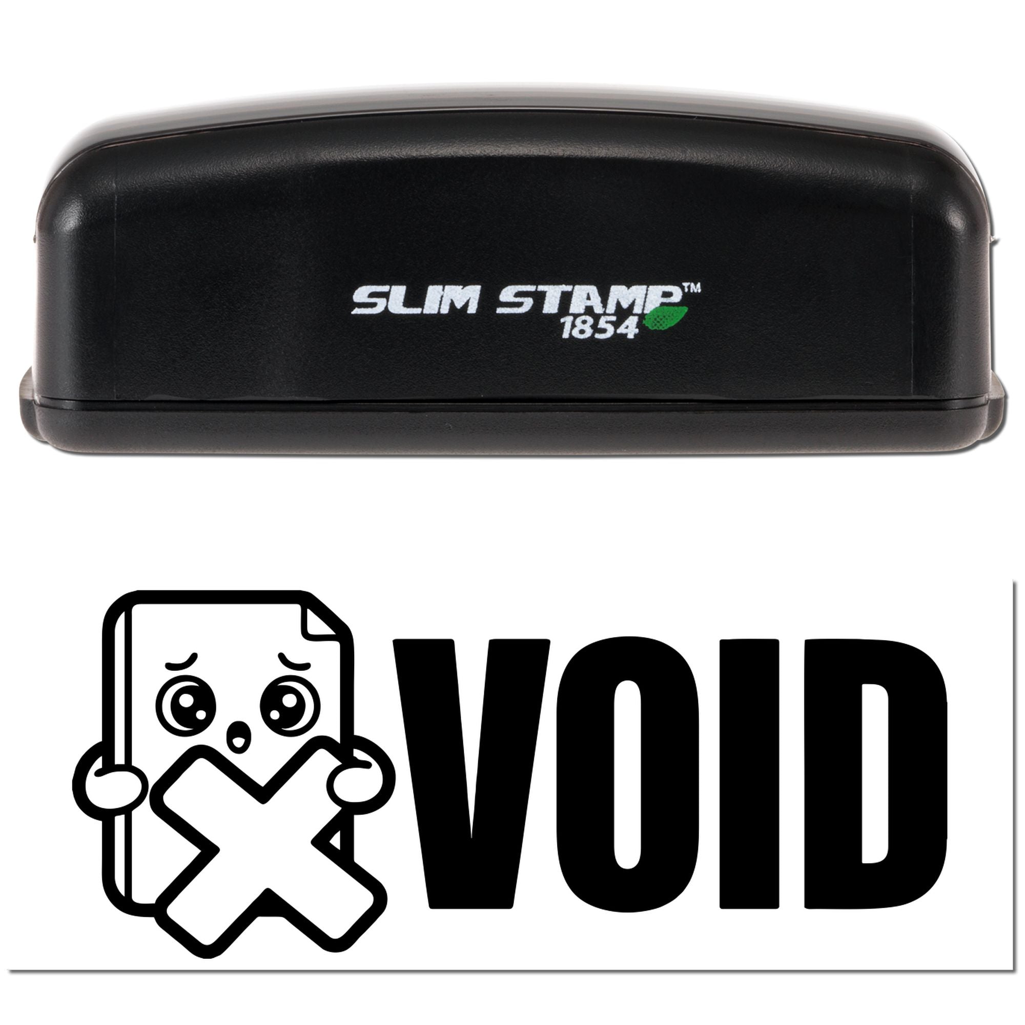 Slim Stamp 1854 self-inking VOID rubber stamp for document cancellation and security marking