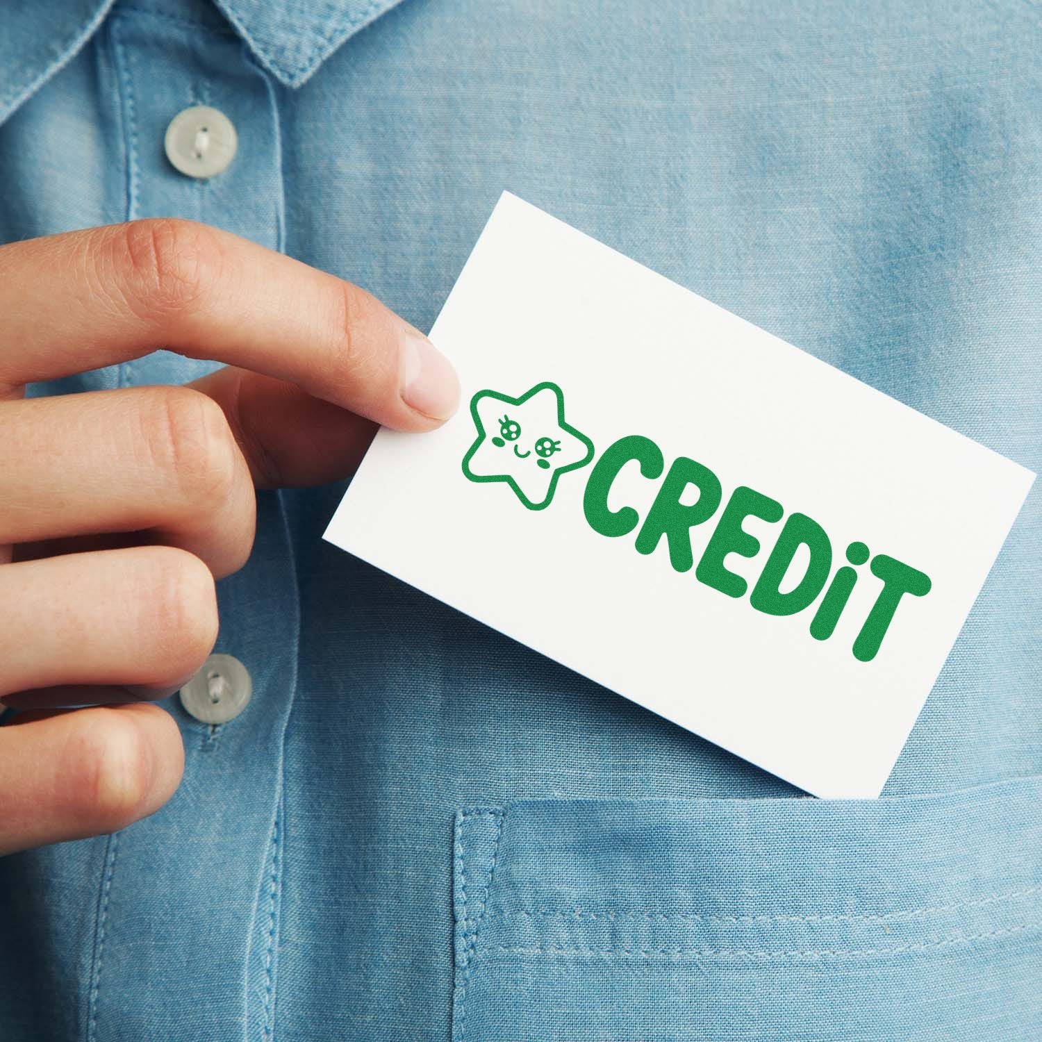 Adorable Credit Self-Inking Stamp For Workplace Invoices