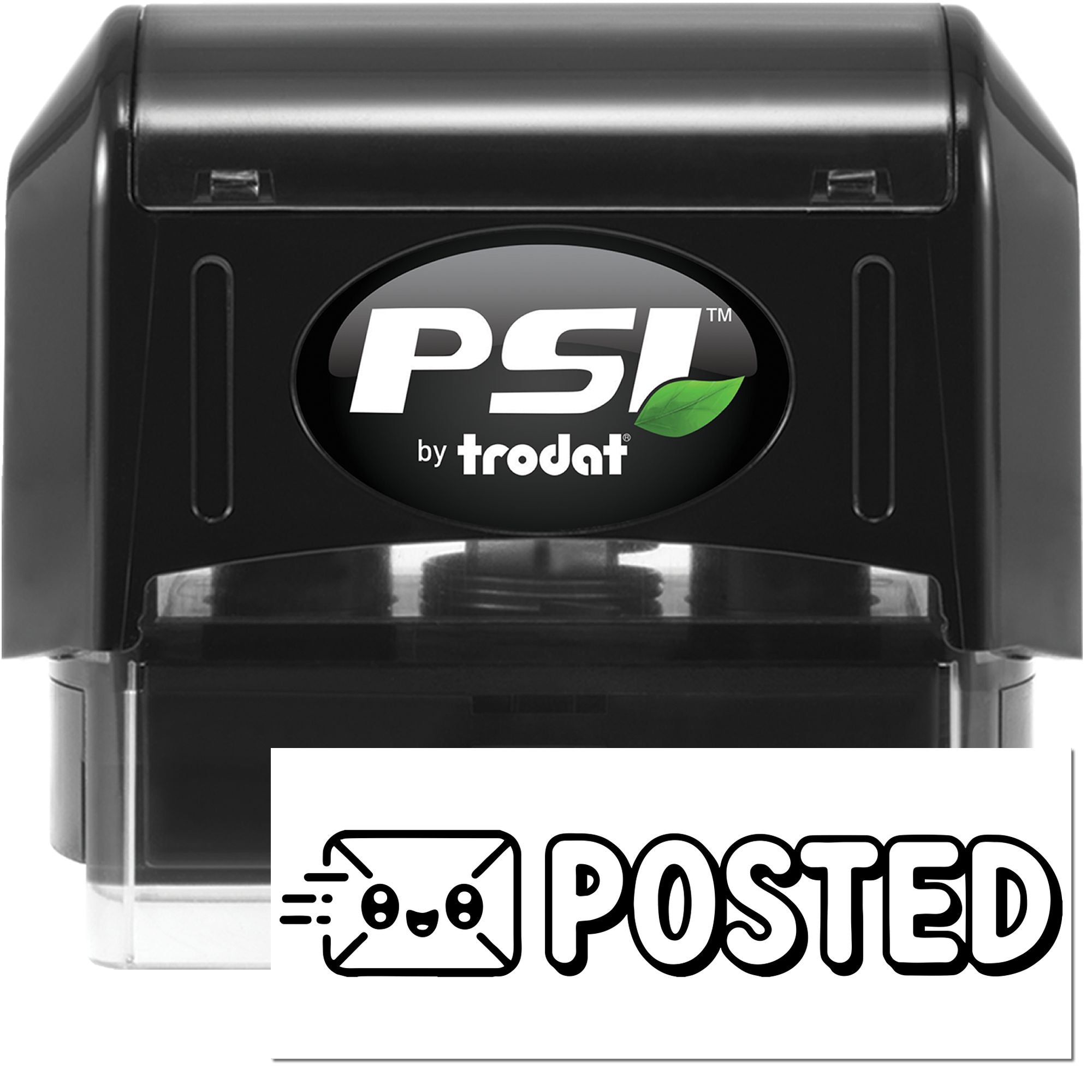 PSI by Trodat self-inking Posted rubber stamp for marking mail, documents, and packages as posted.