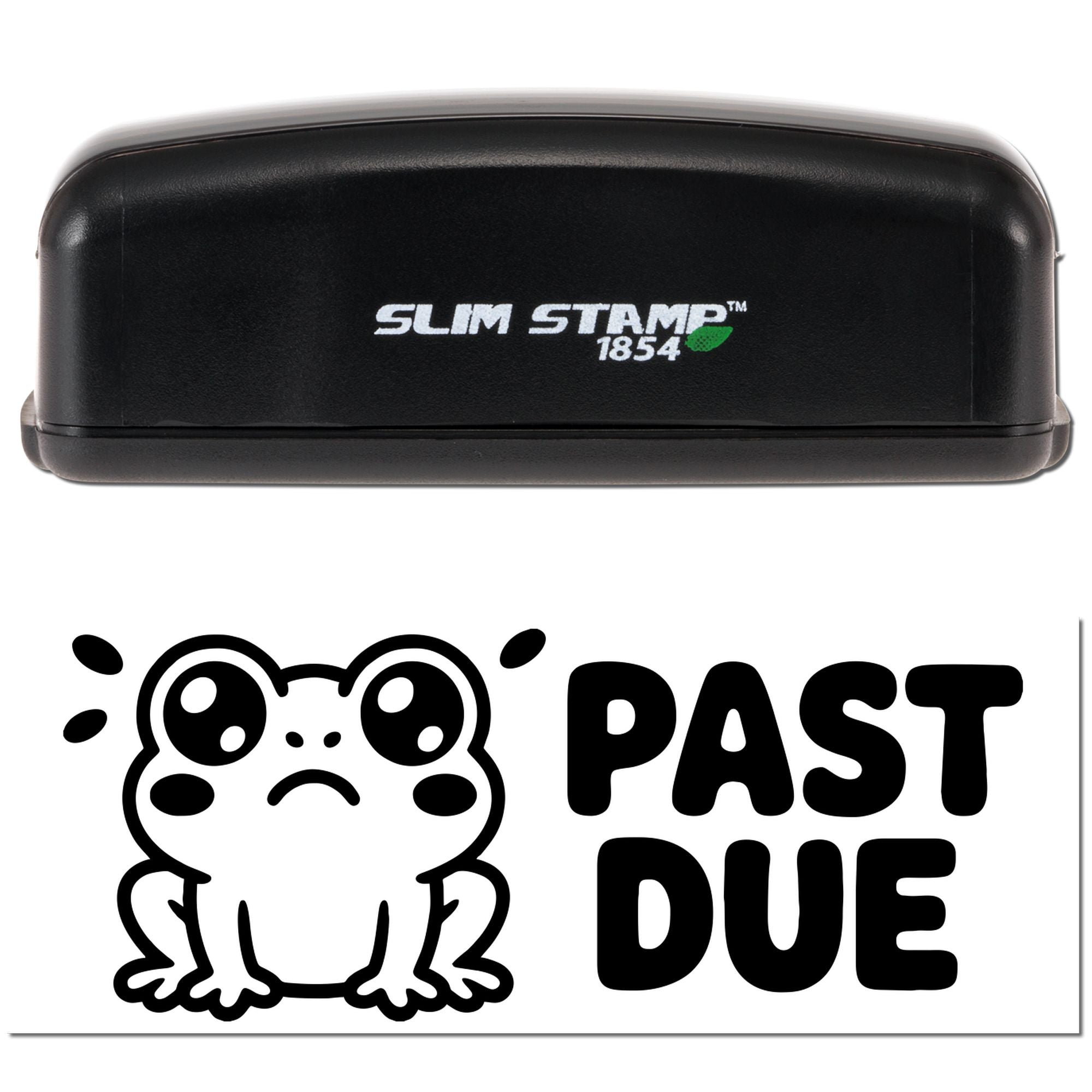 Adorable Past Due Compact Pre-Inked Rubber Stamp For Accounting