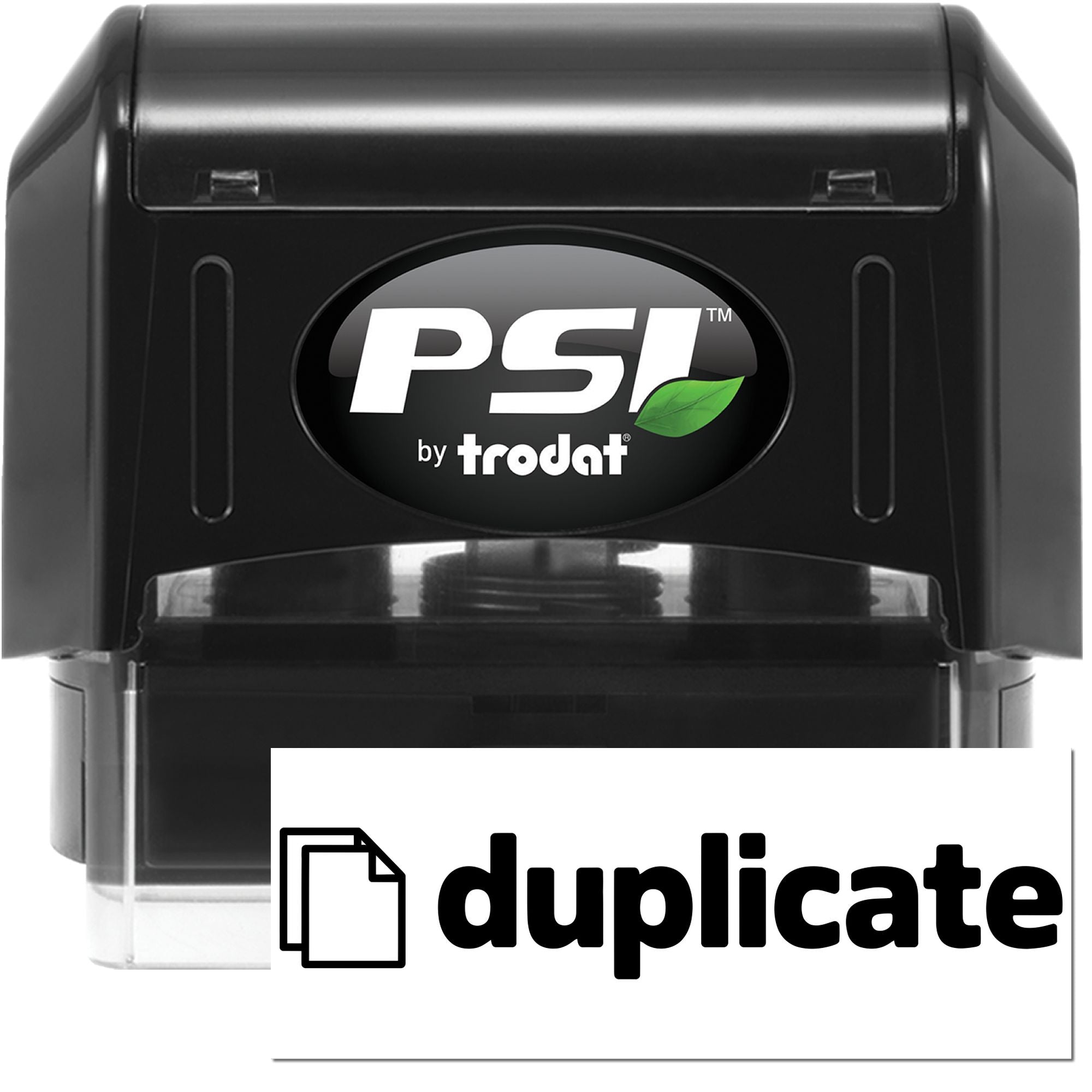 PSI by Trodat duplicate self-inking rubber stamp for clear document copy marking.