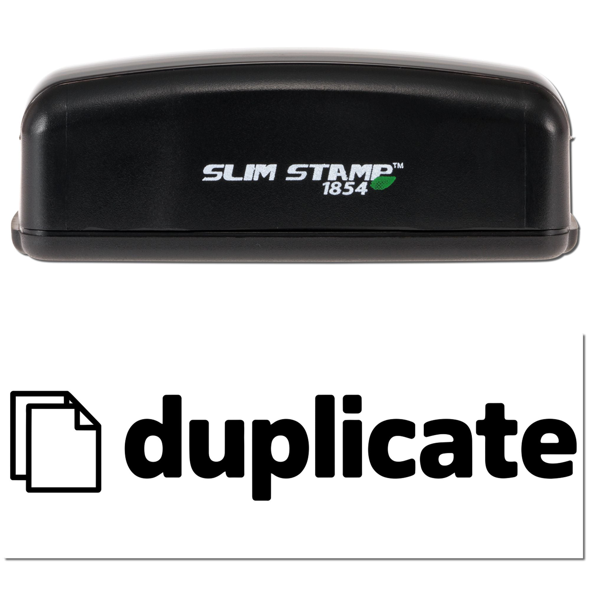 Minimal Duplicate Round Document Compact Pre-Inked Stamp