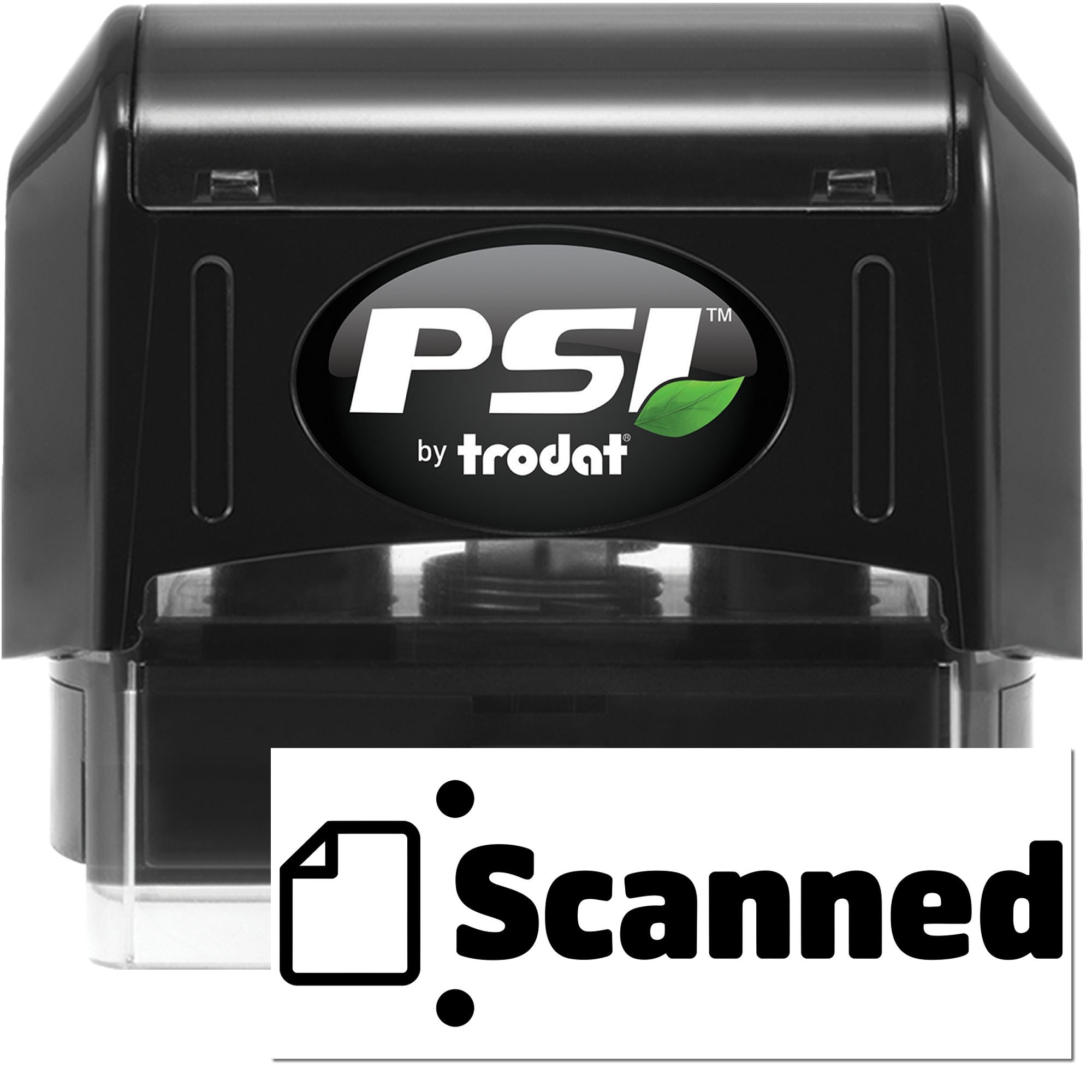 PSI by Trodat self-inking rubber stamp with Scanned imprint for office document processing