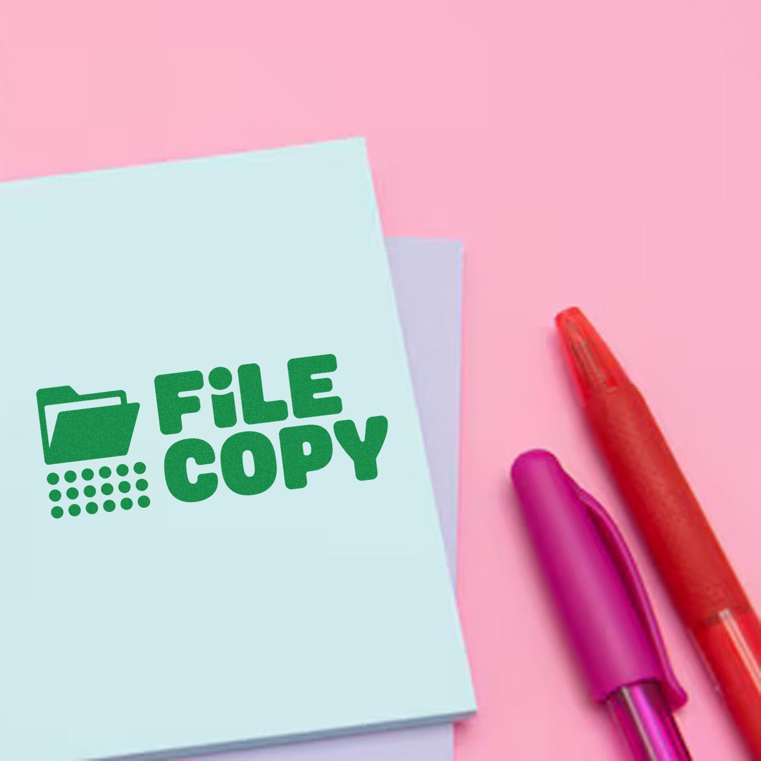 File Copy rubber stamp on document, ideal for office filing, paperwork organization, and record keeping.