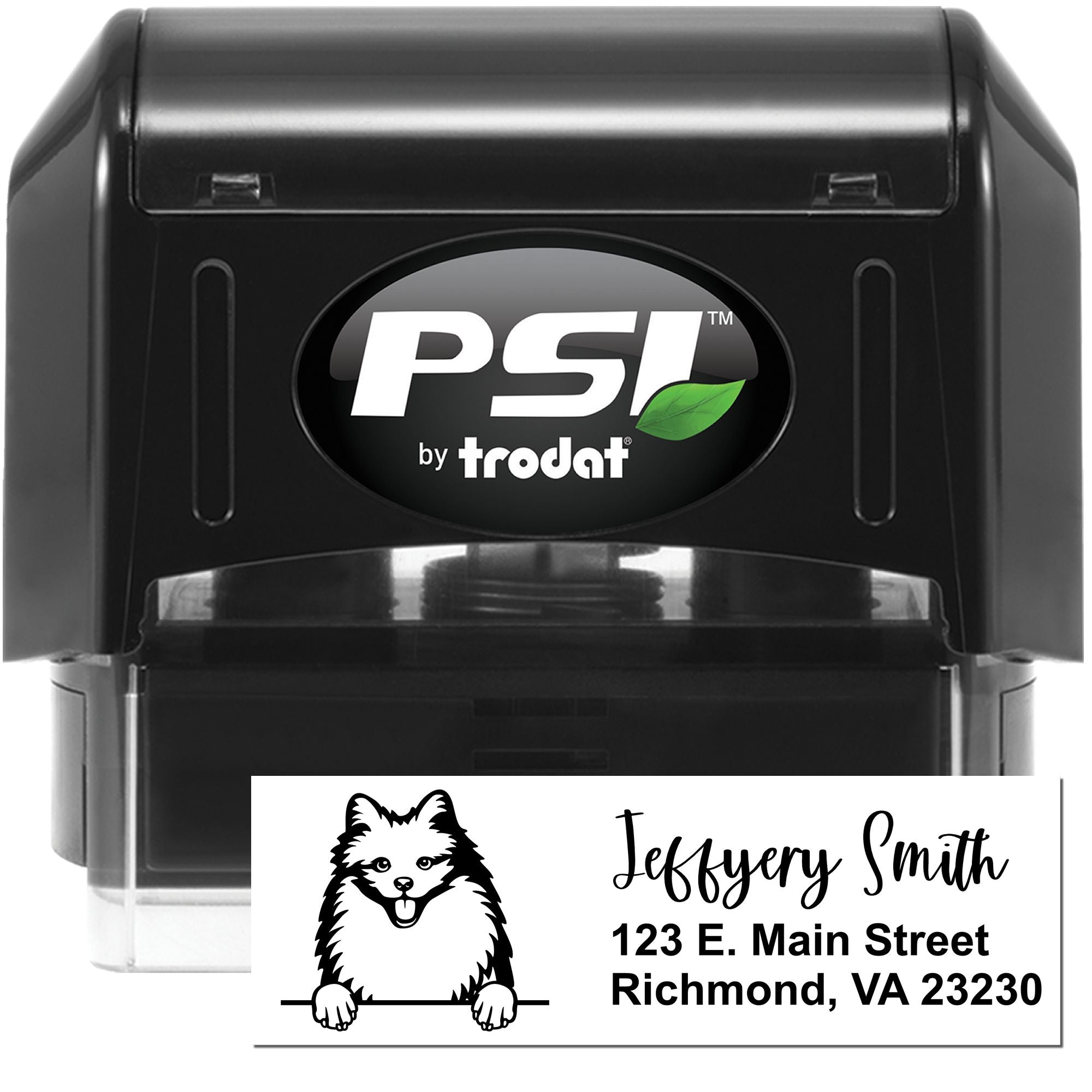 Custom American Eskimo Dog Address Pre-Inked Stamp