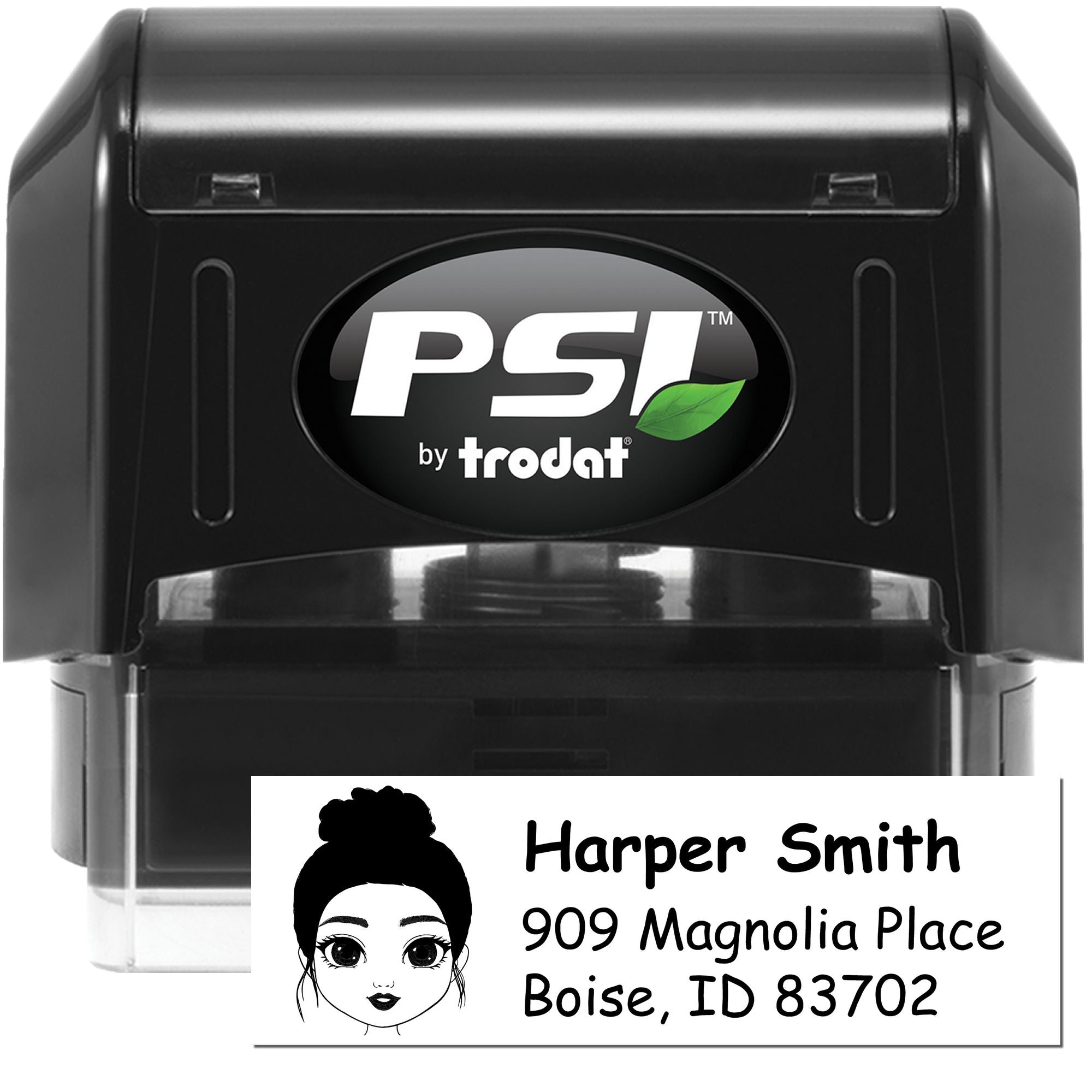 PSI by Trodat custom self-inking rubber stamp for personalized address and return mail imprint