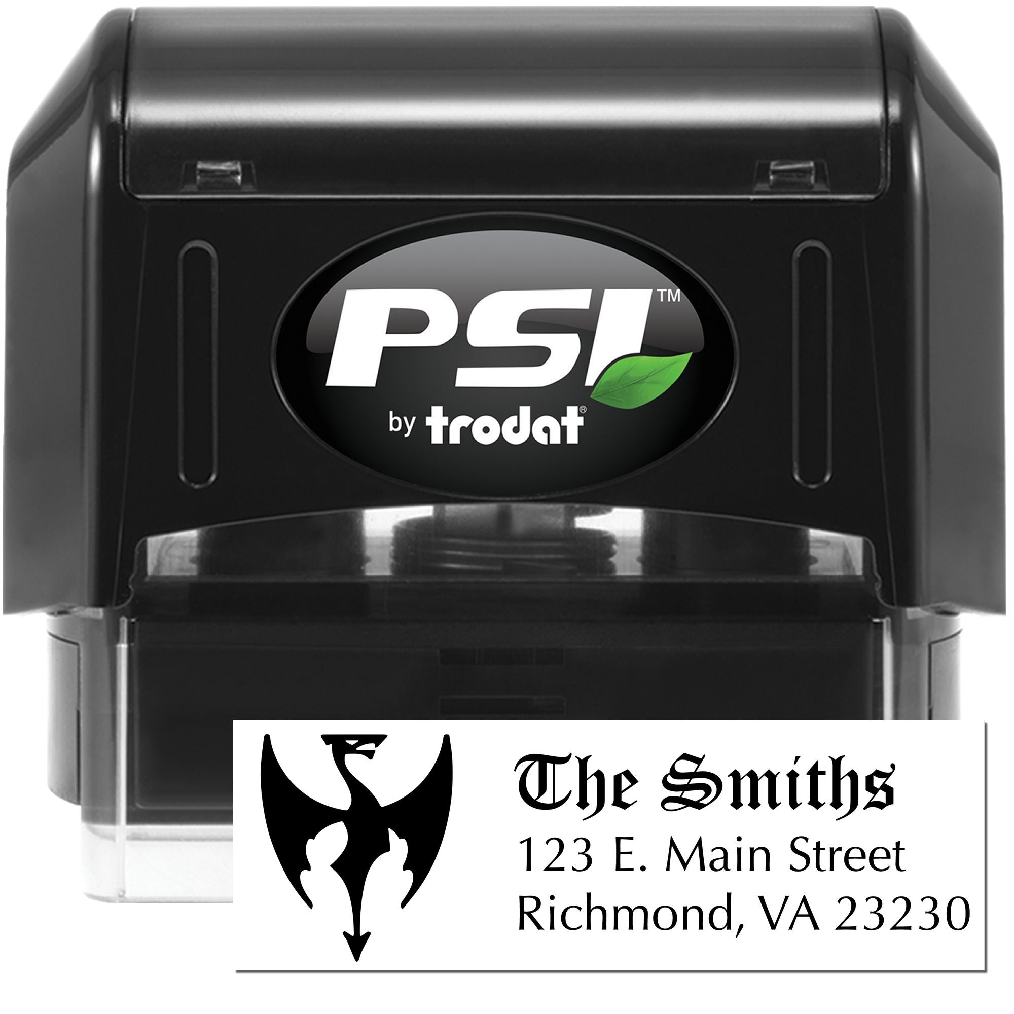 PSI by Trodat self-inking custom address rubber stamp with The Smiths return address design