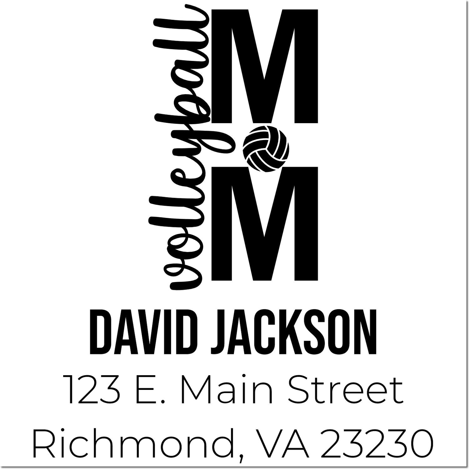 Custom return address rubber stamp for David Jackson, 123 E. Main Street, Richmond, VA 23230.