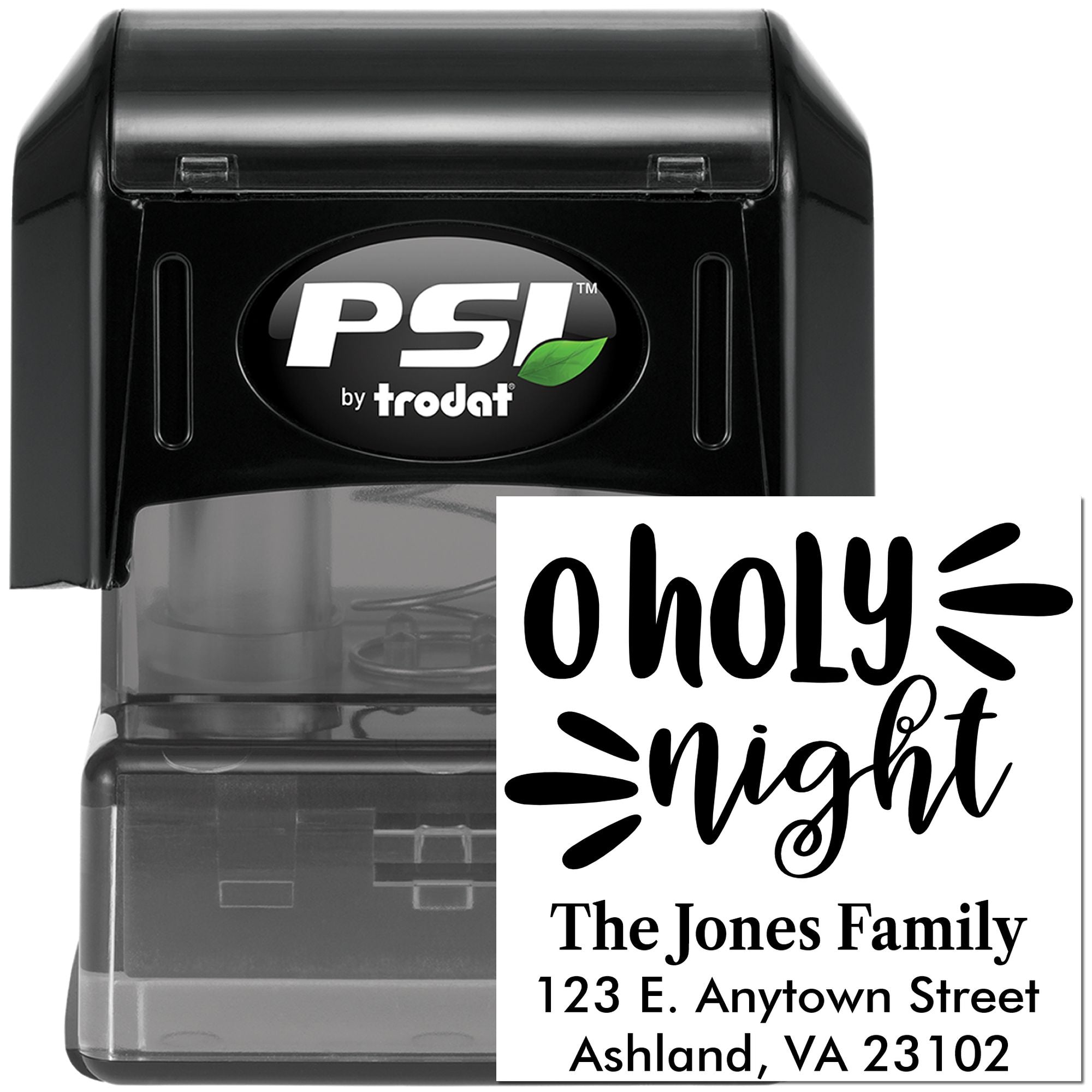 PSI Pre-Ink O Holy Night Typography Custom-Made Festive Card Pre-Inked Stamp