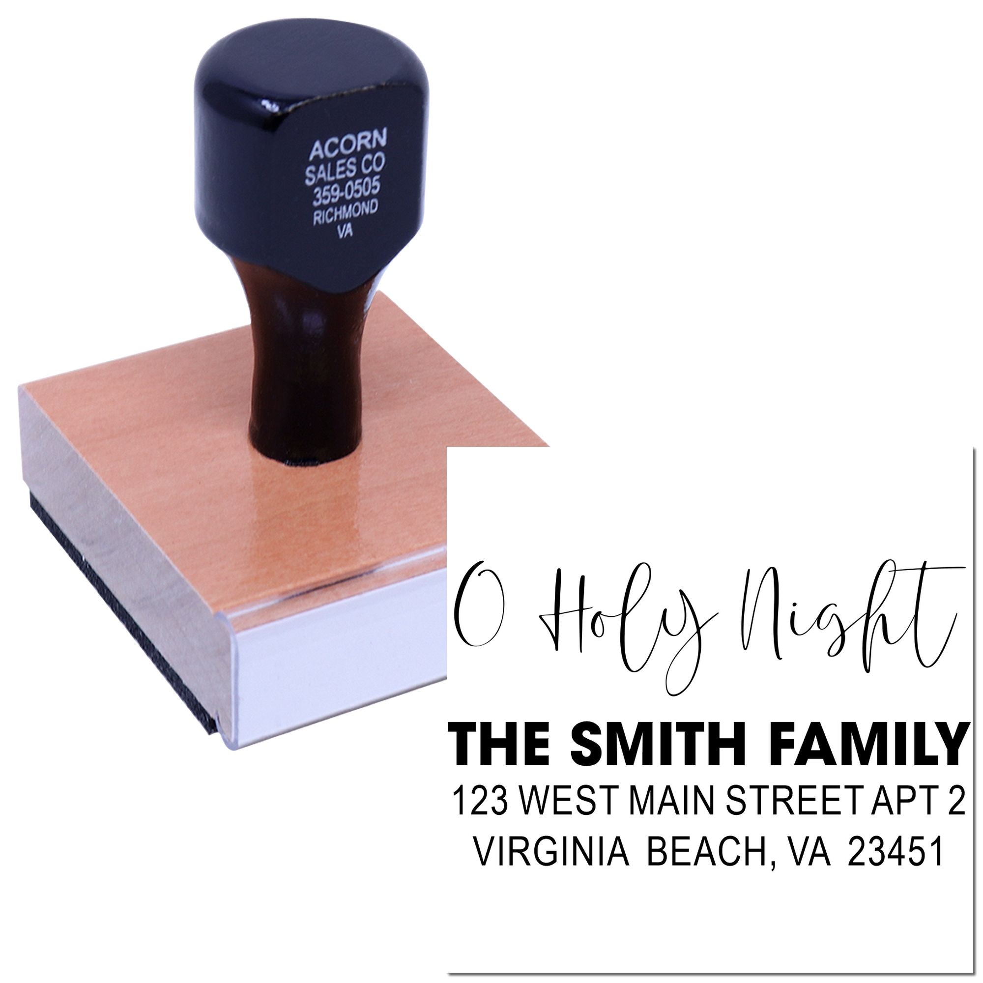 Holy Night Elegance Wood Handle Stamp