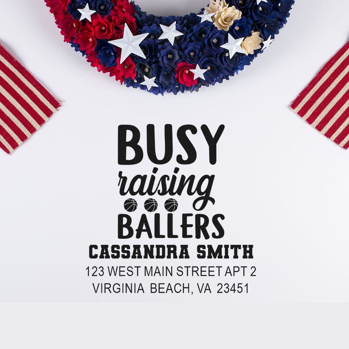 Busy Ballers Design Self-Inking Stamp