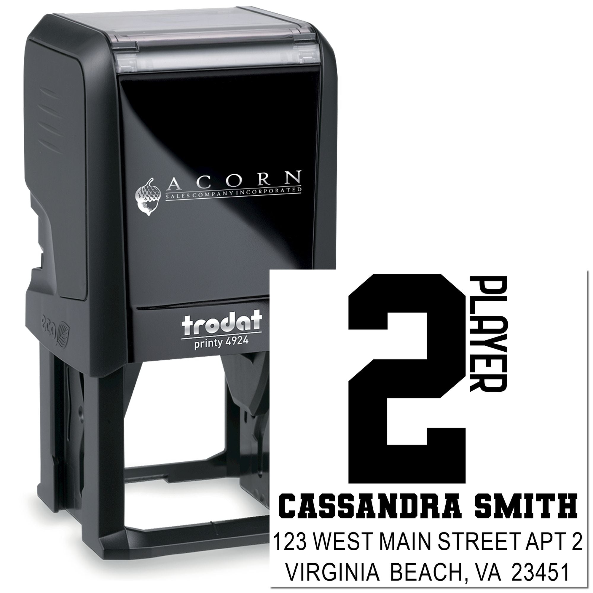 Bold Modern Number Self-Inking Stamp