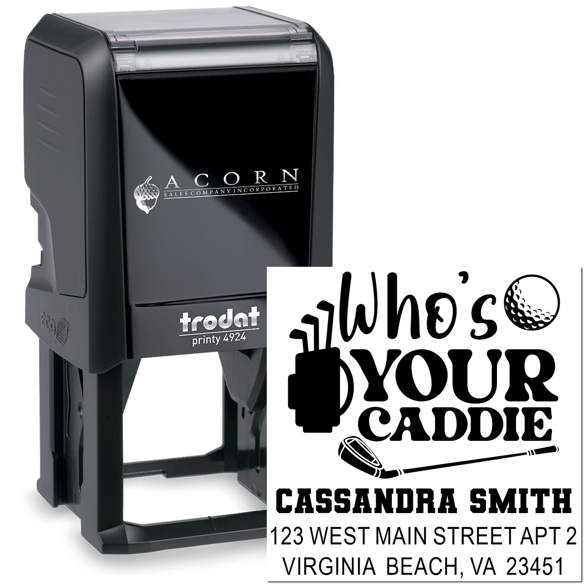 Caddie Humor Design Self-Inking Stamp