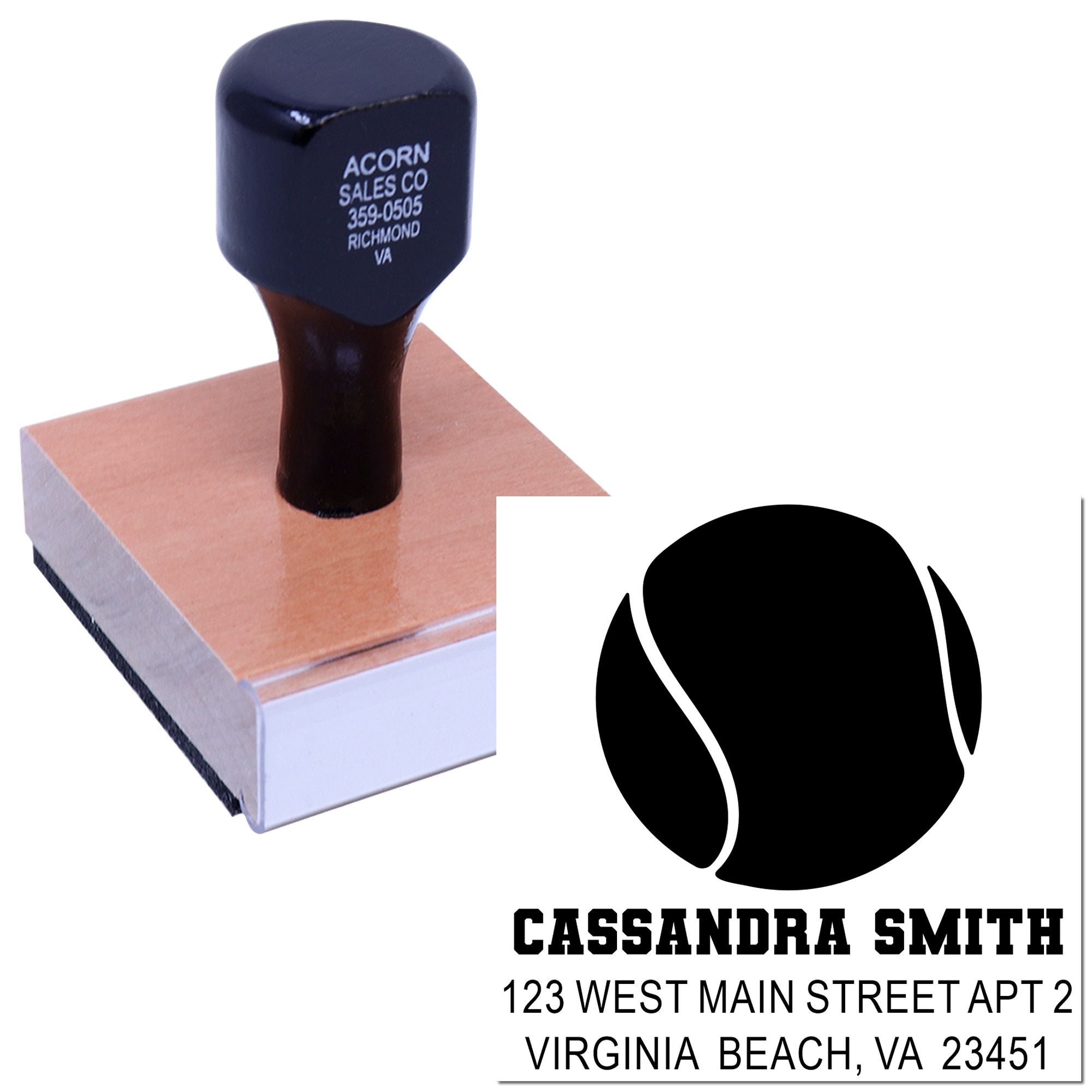 Personalized custom rubber stamp with logo and return address for business mail