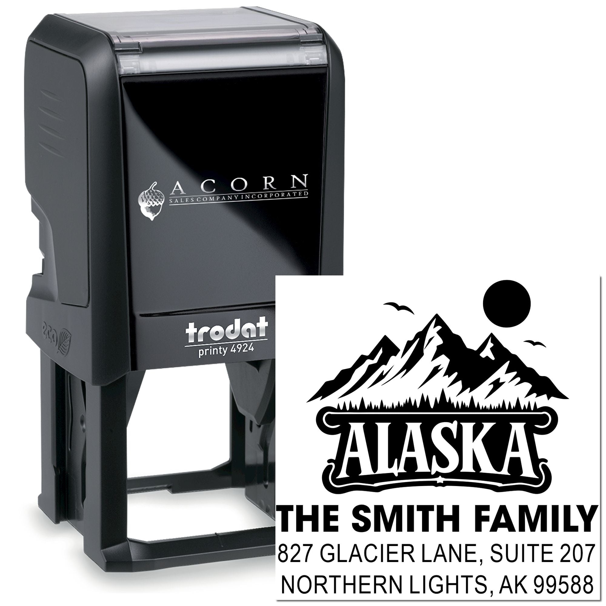 Alaska Mountain Silhouette Self-Inking Stamp