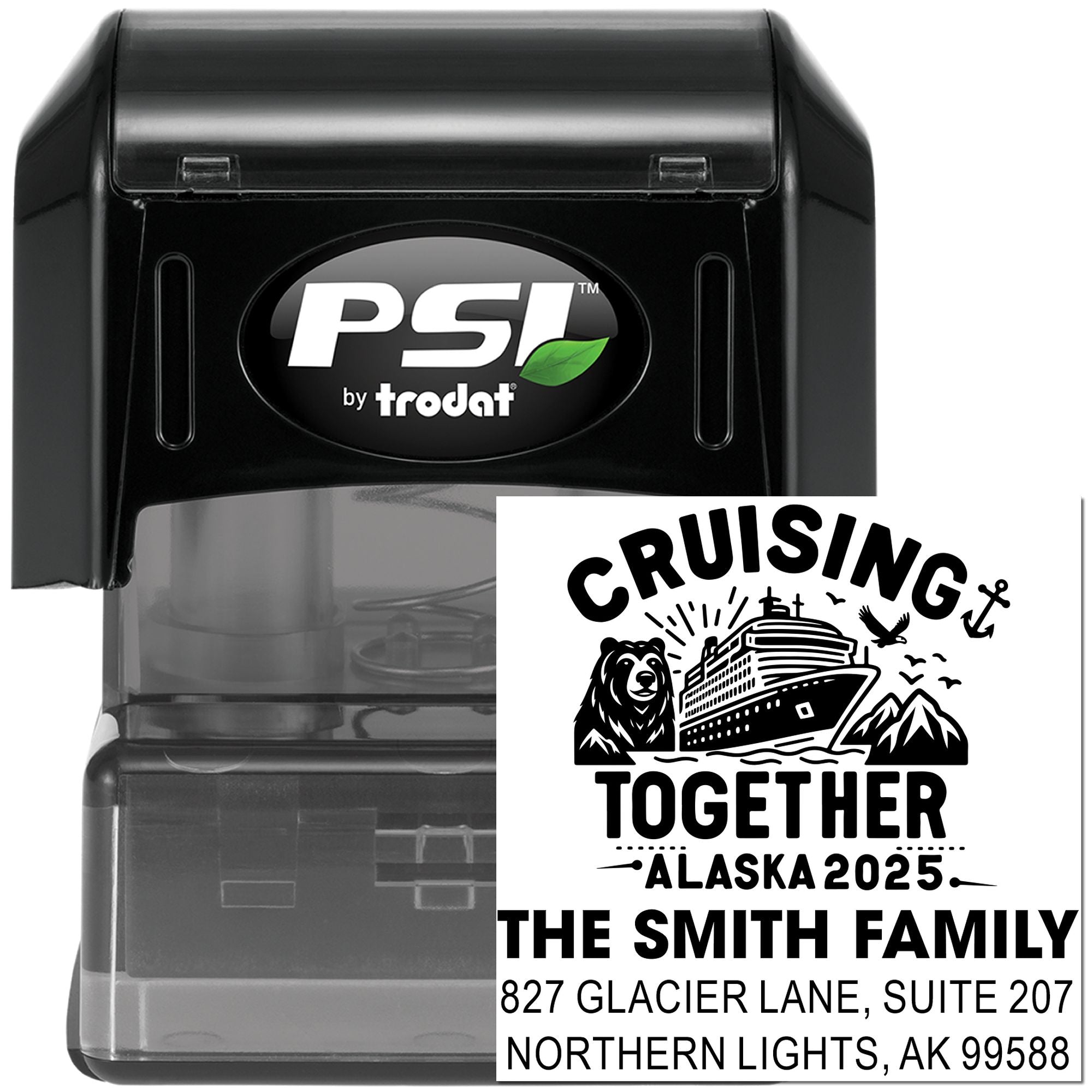 Alaska Adventure Cruise Limited Edition PSI Pre-Inked Square Stamp