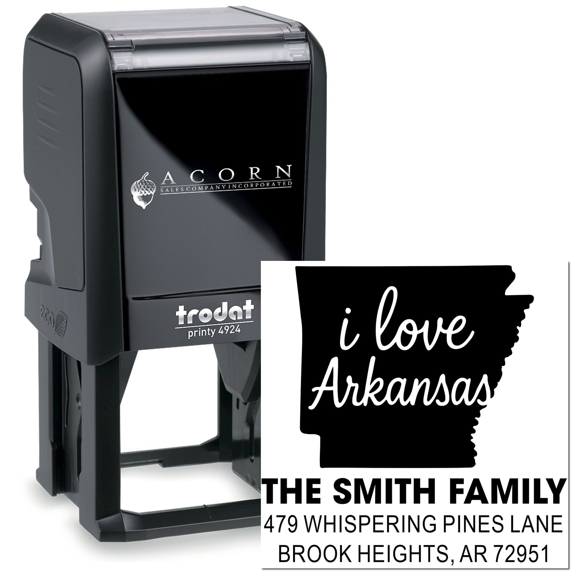 Arkansas Love Silhouette Self-Inking Stamp