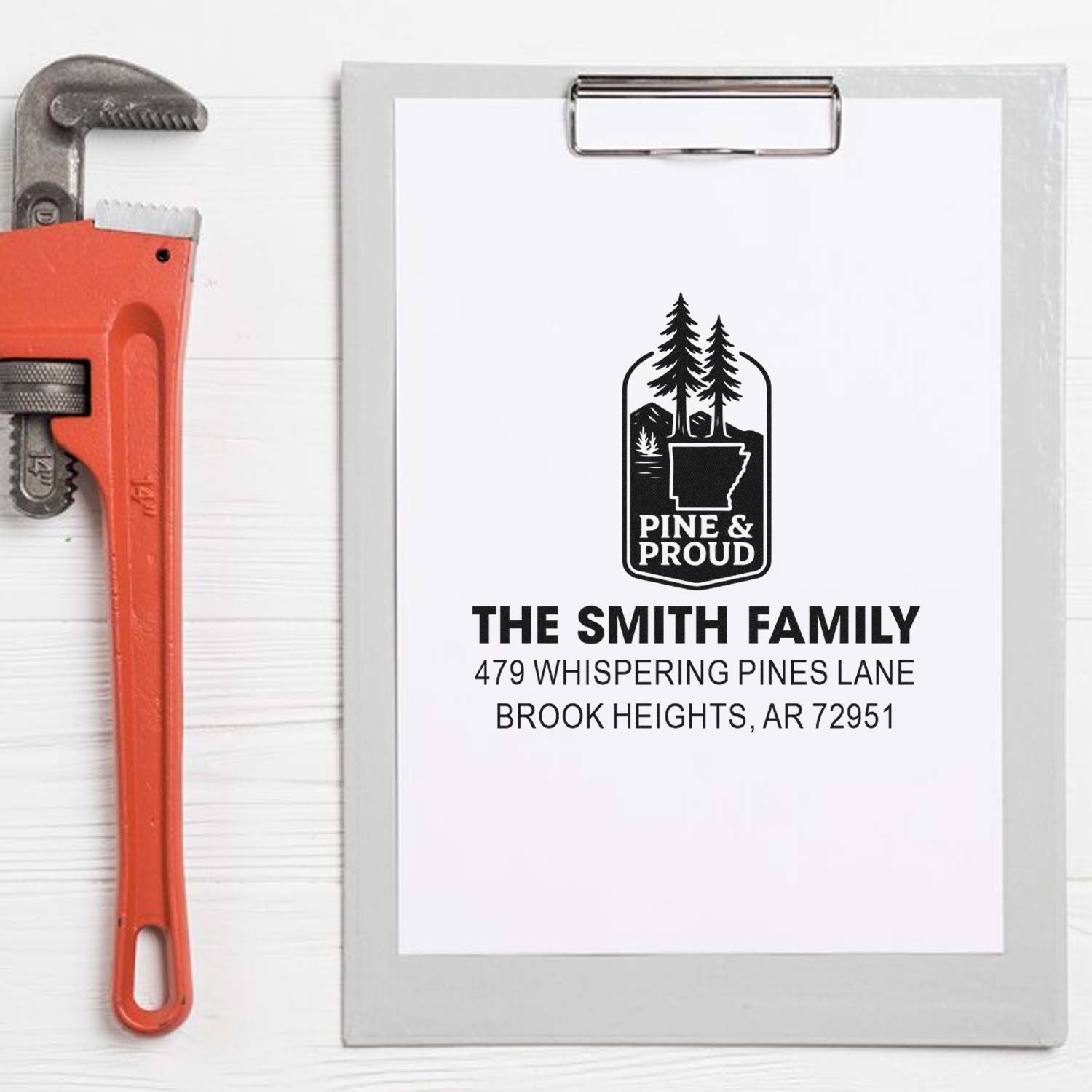 Pine State Pride Wood Handle Stamp
