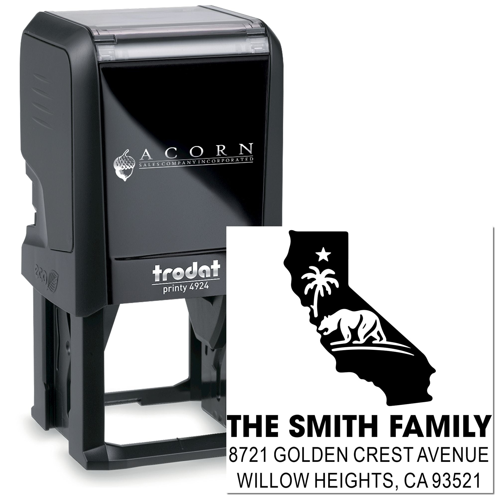 California Bear Silhouette Self-Inking Stamp