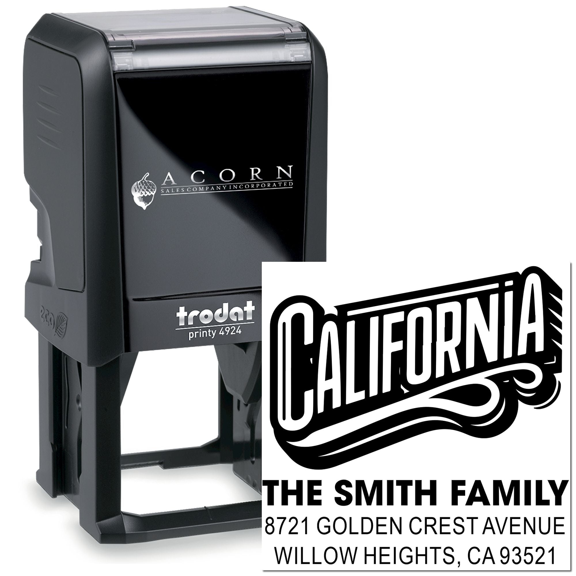California Wave Design Self-Inking Stamp