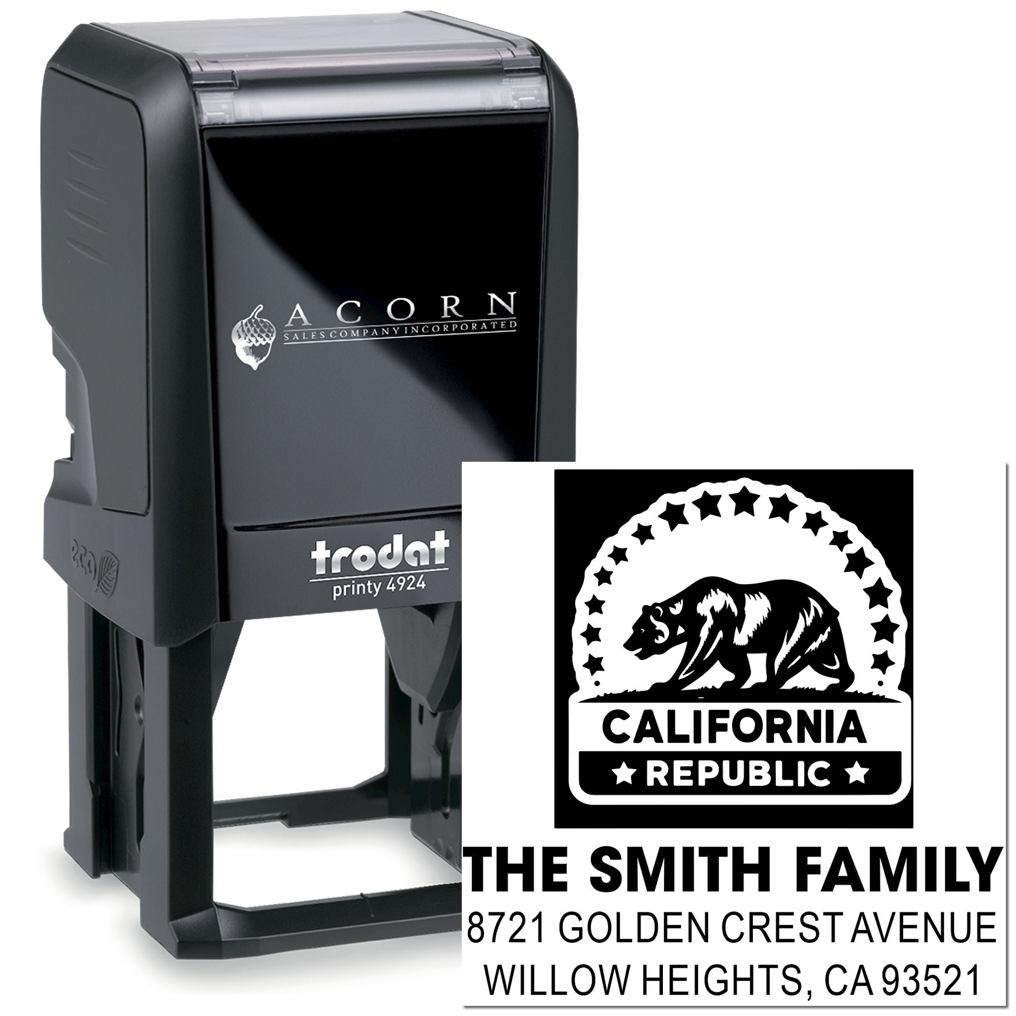 California Bear Crest Self-Inking Stamp | California Bear Stamp ...