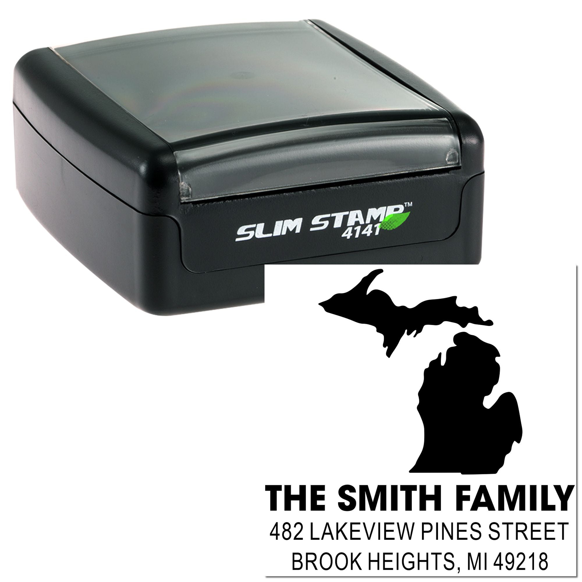 Whimsical Wave Pattern Craft Pre-Inked Stamp