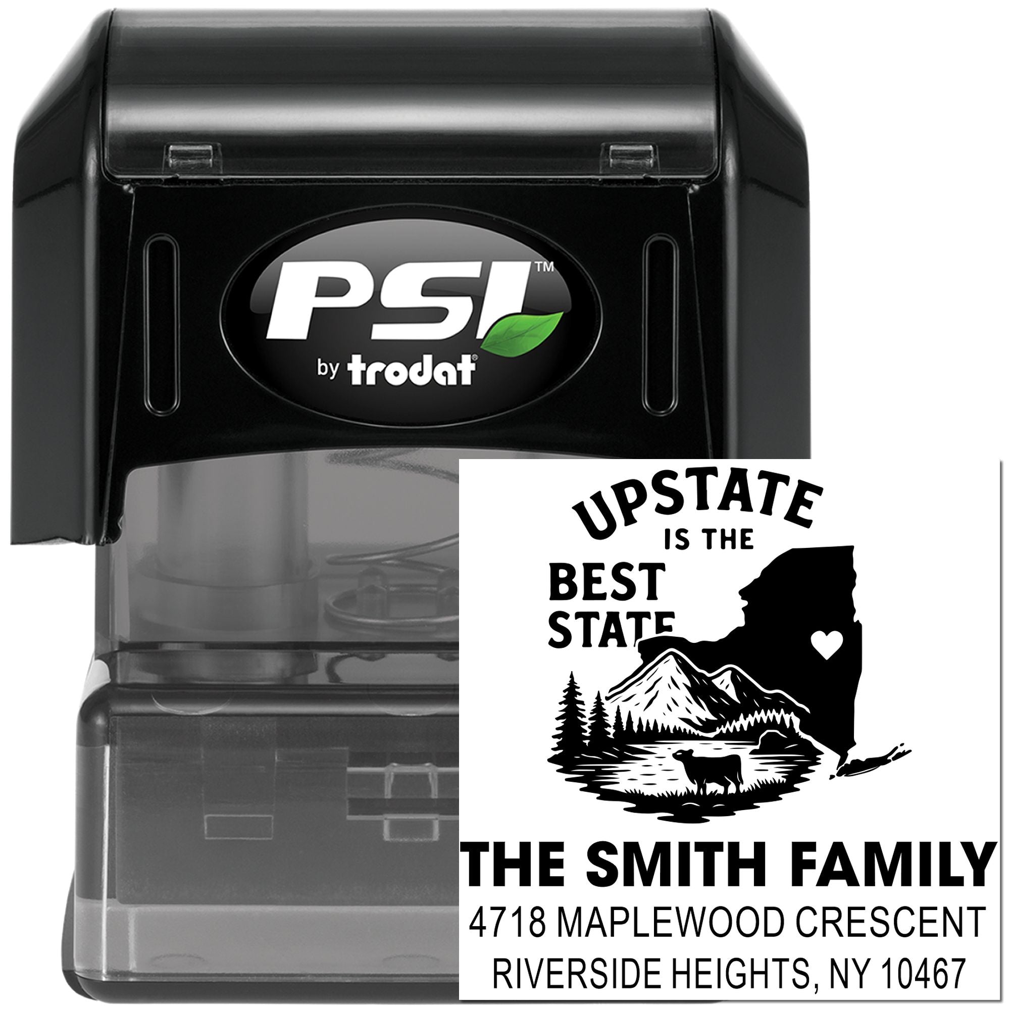 Heartland Retreat Upstate Love Square Rubber Pre-Inked Stamp