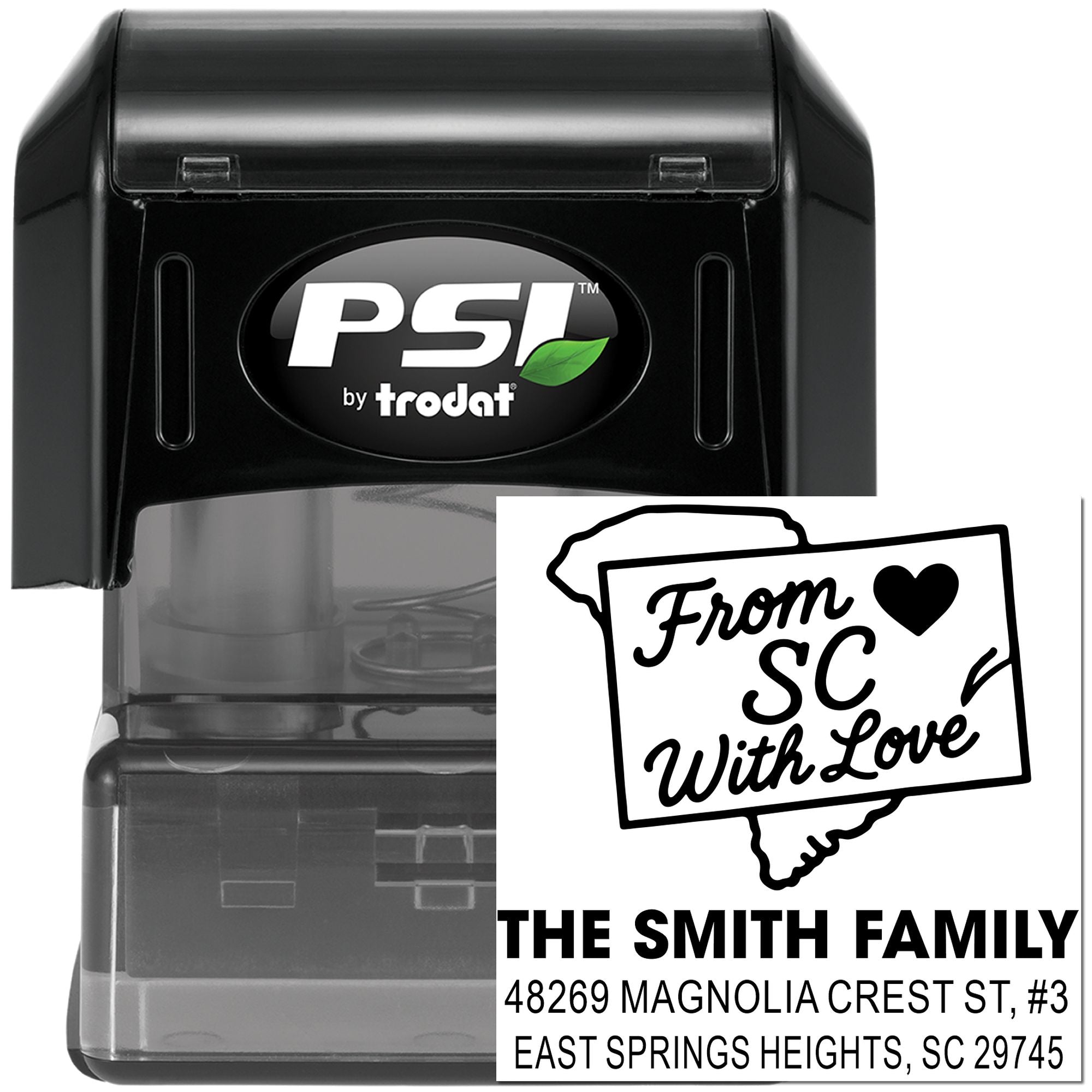 Southern Love Note Personalized Script Return Address Pre-Inked Stamp