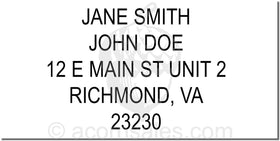 Address Embosser Five Lines Example