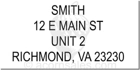 Address Embosser Four Lines Example