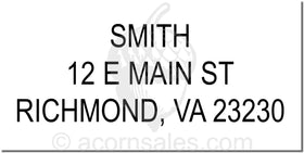 Address Embosser Three Lines Example