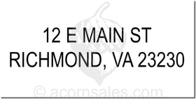 Address Embosser Two Lines Example