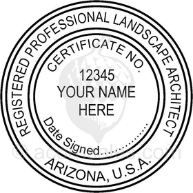 Arizona Landscape Architect Seal Setup